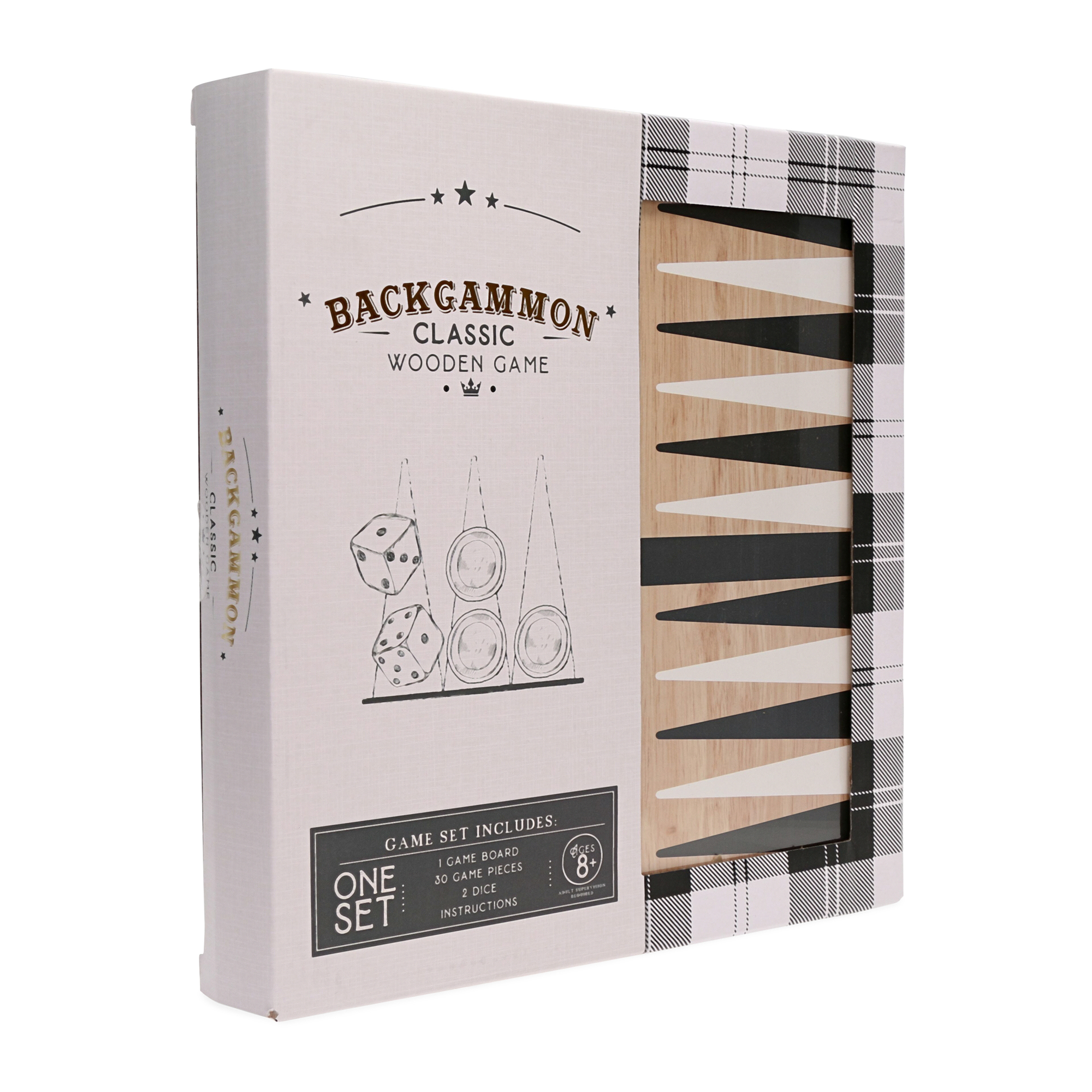 Backgammon Classic Wooden Game