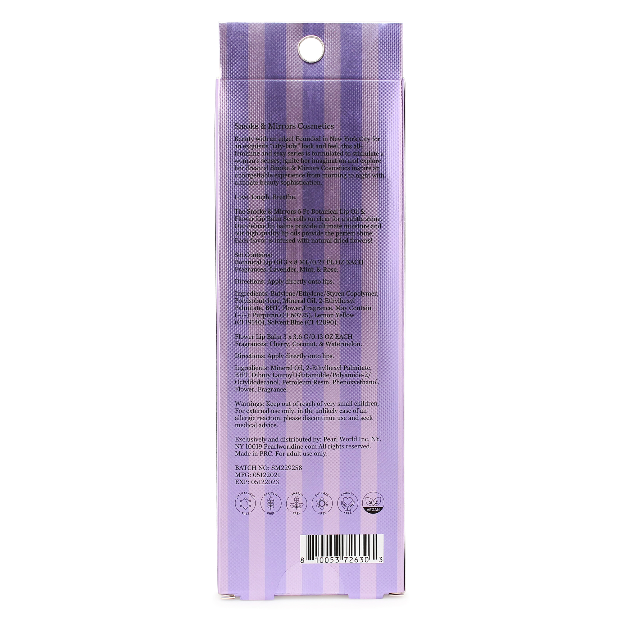 Smoke & Mirrors Botanical Lip Oil & Flower Lip Balm 6-Piece Set