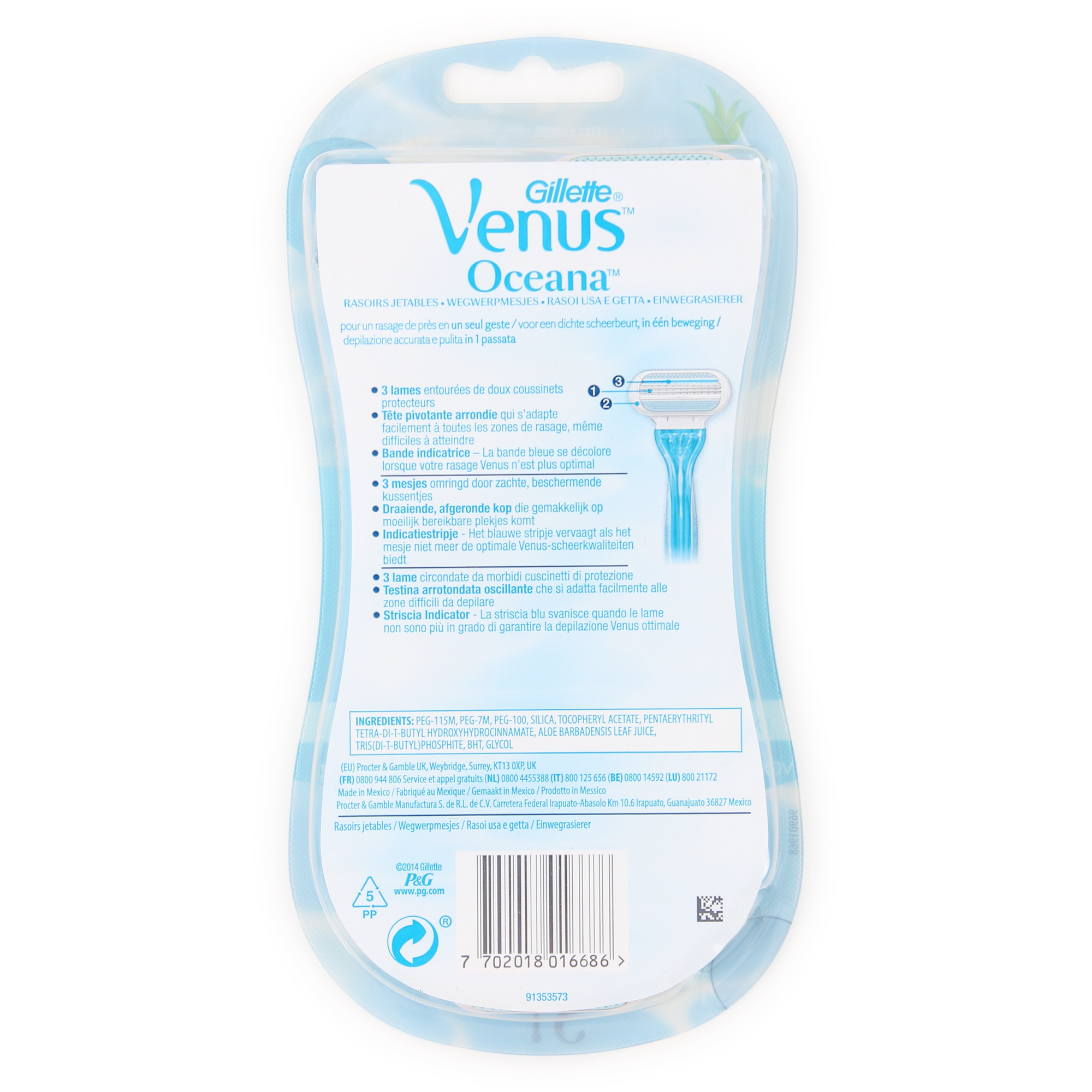 Gillette® Venus® Oceana® Razors 3-Count