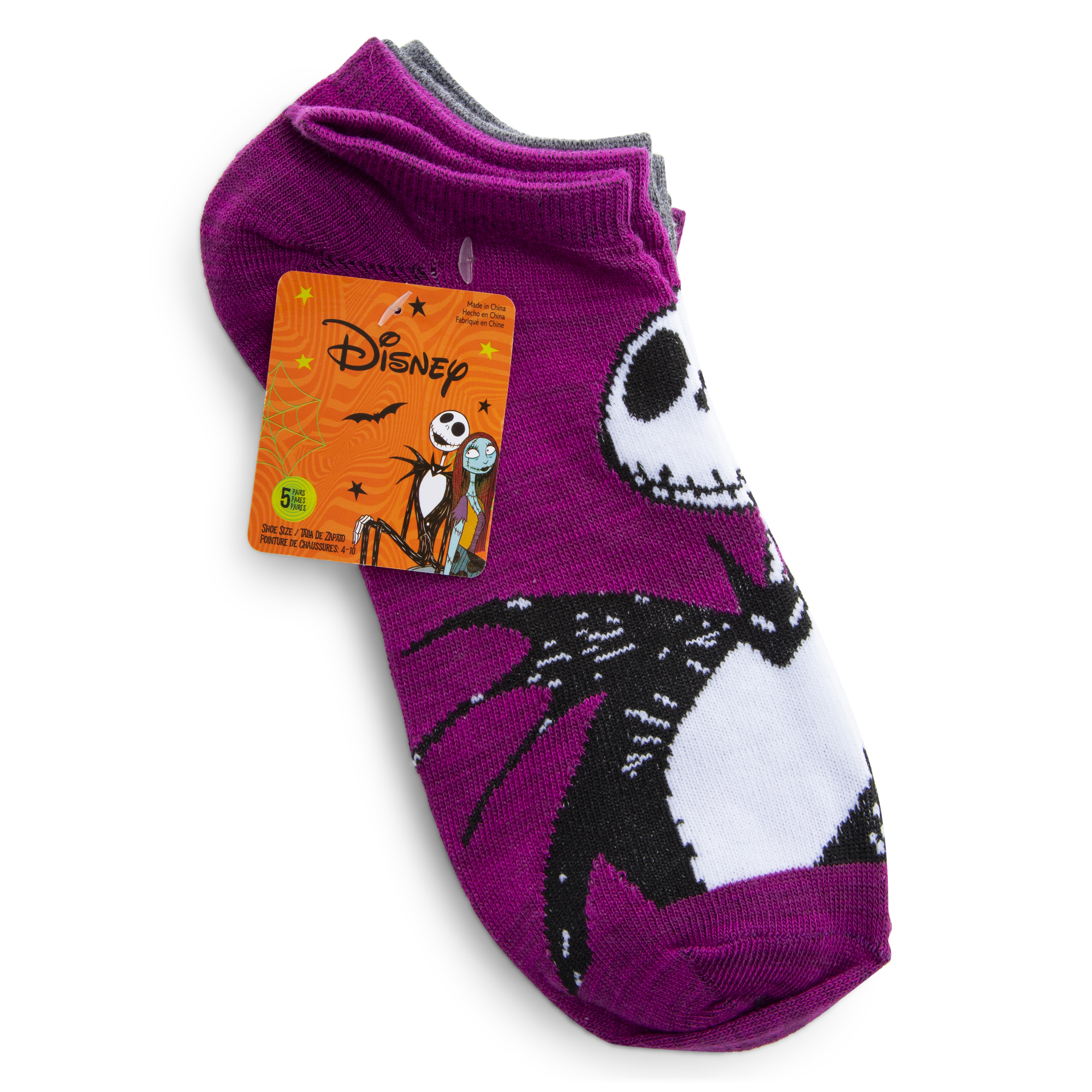 Ladies Disney Tim Burton's The Nightmare Before Christmas™ 5-Pack Ankle Socks