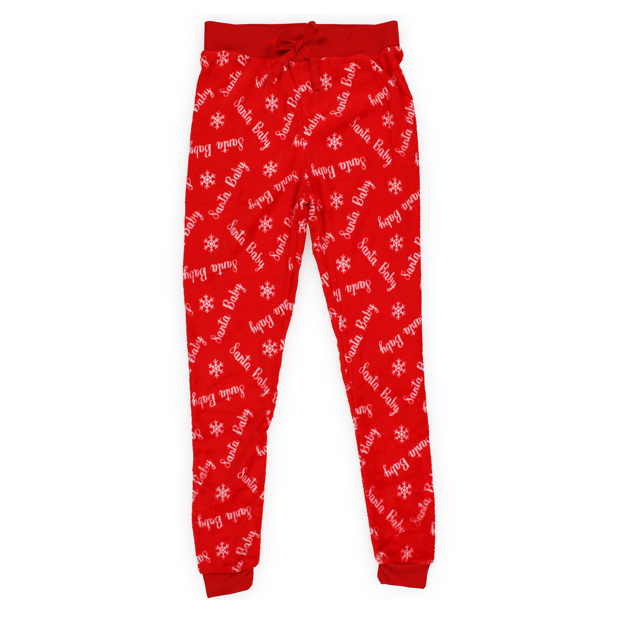 Juniors Plush Joggers - Santa Baby