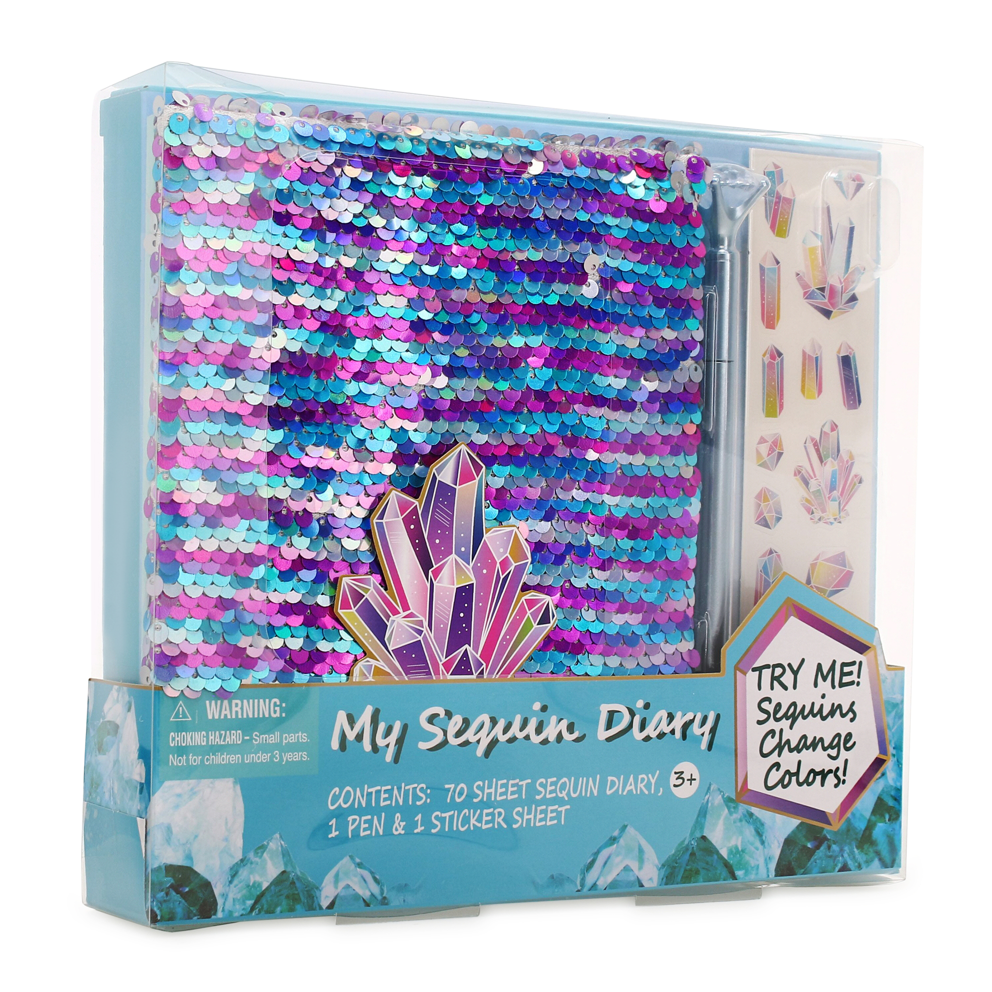 My Sequin Diary Set w/ Flip Journal & Accessories