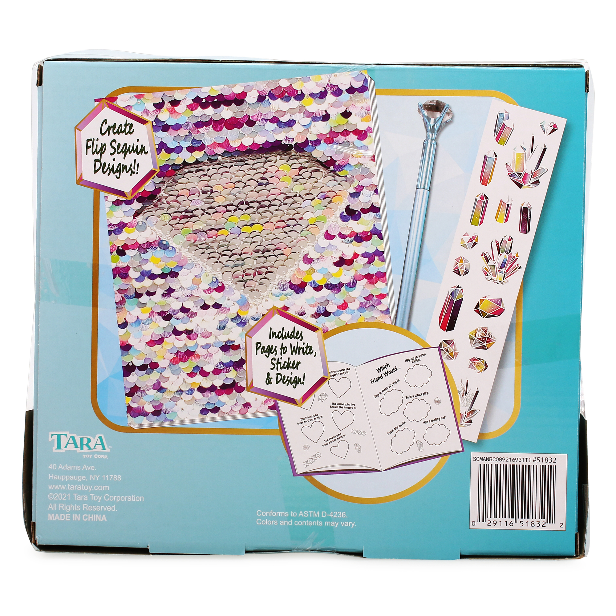 My Sequin Diary Set w/ Flip Journal & Accessories