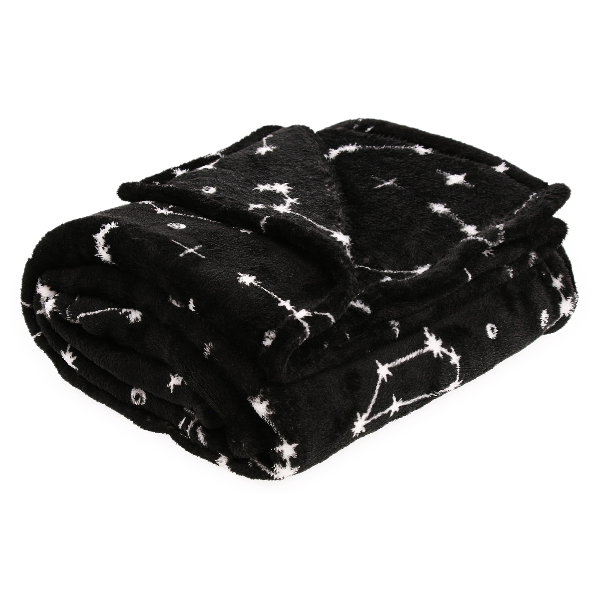 Astrology Plush Blanket 50in x 60in - Constellations/Night Mode