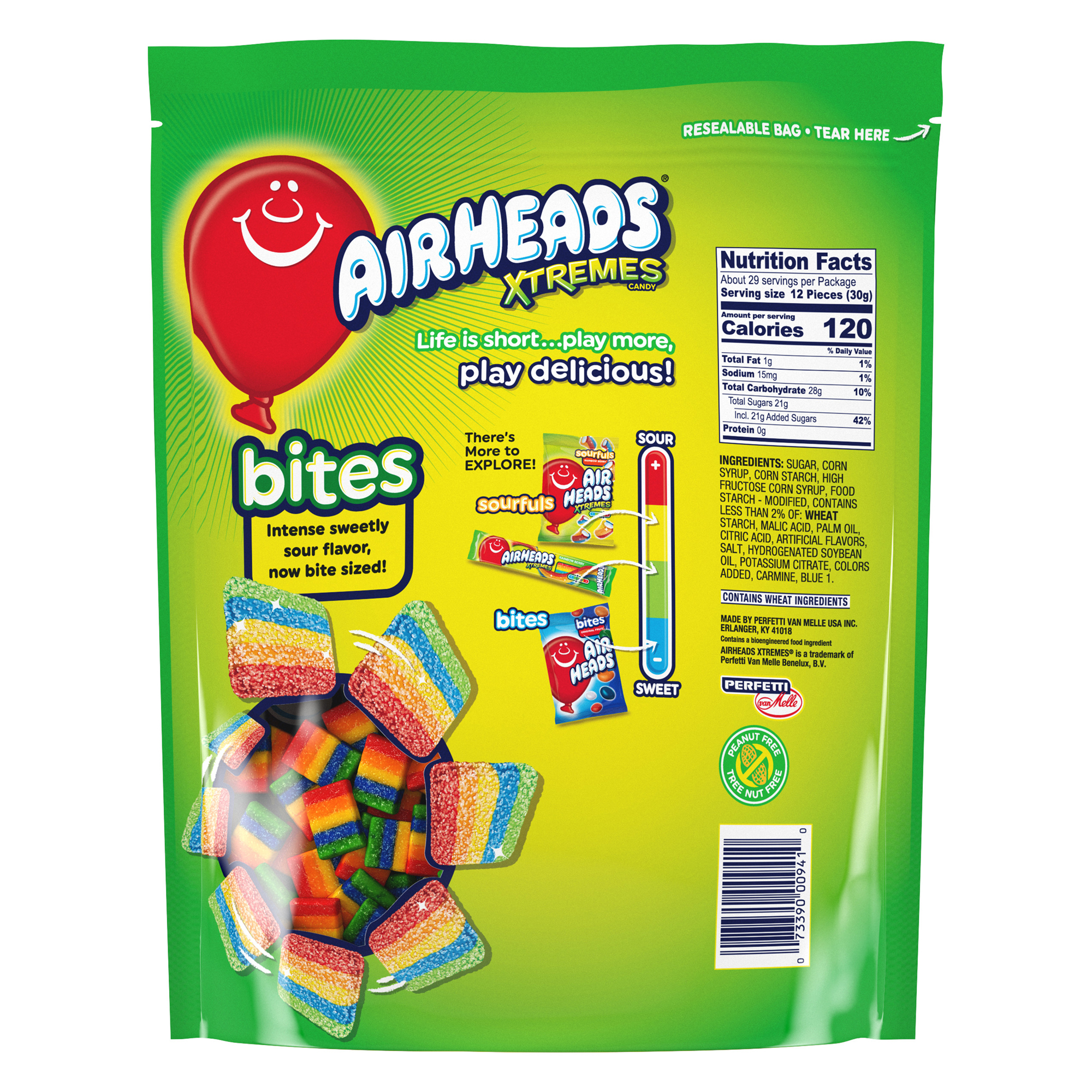 Airheads Xtremes® Bites Rainbow Berry 1.9lb Bag