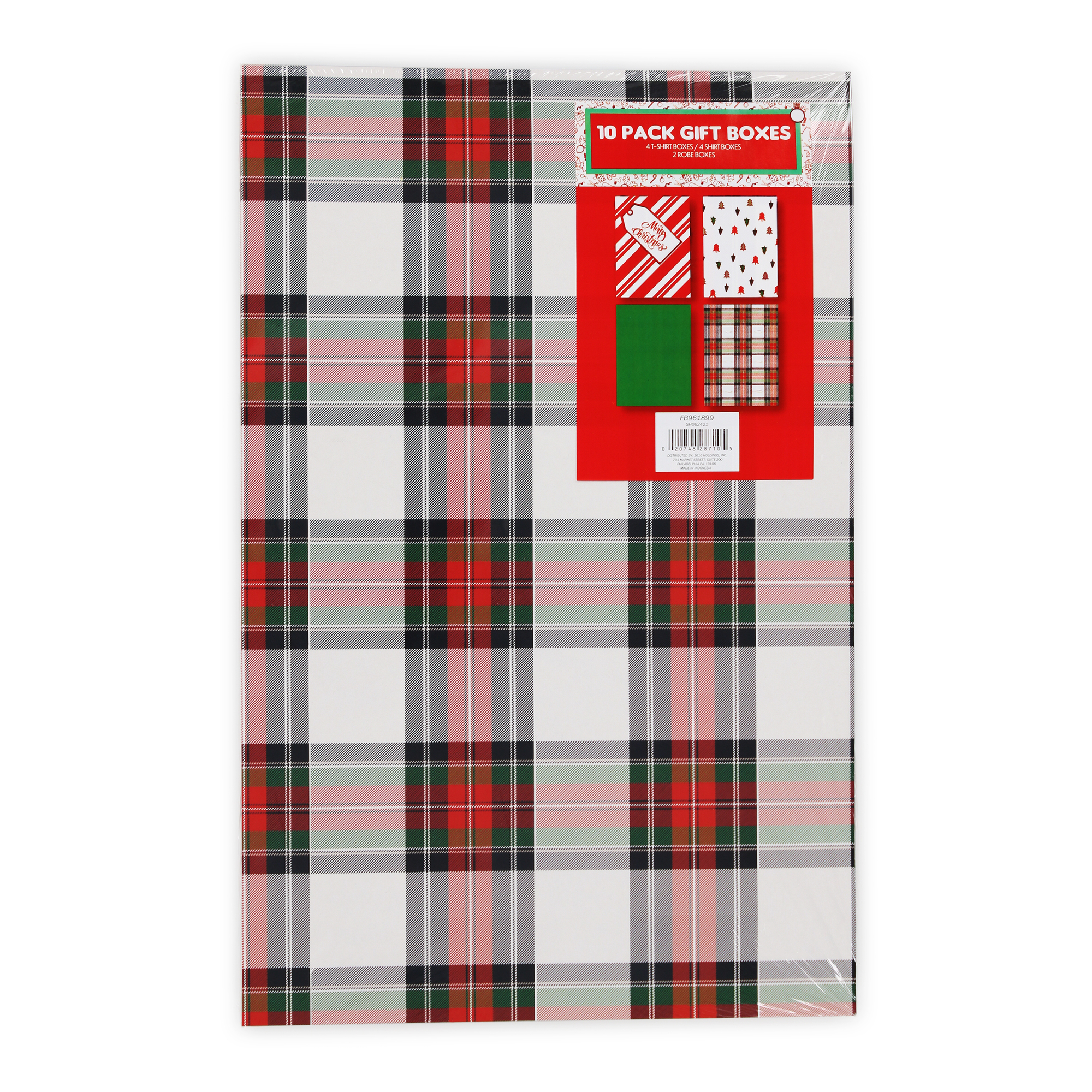 Holiday Gift Boxes 10-Pack - Classic Christmas