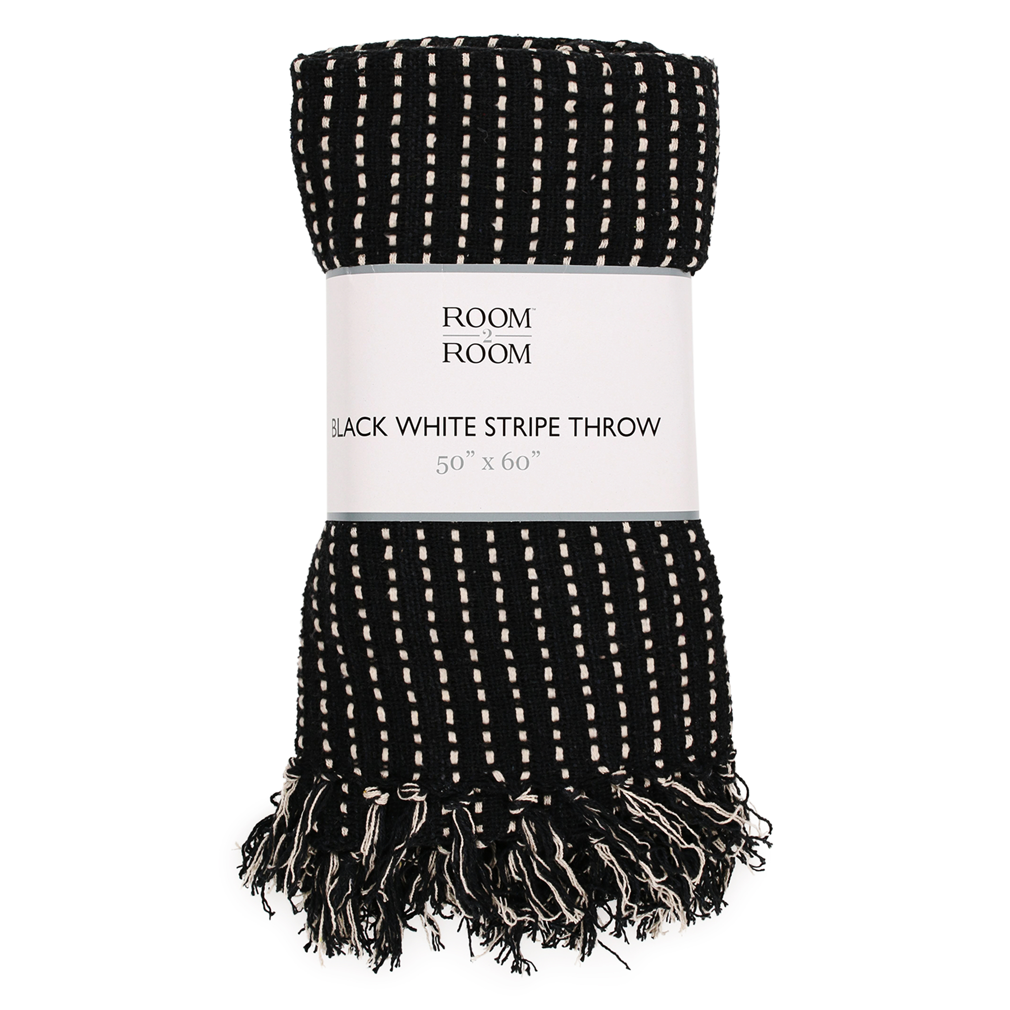 Contrast Stripe Throw Blanket 50in x 60in