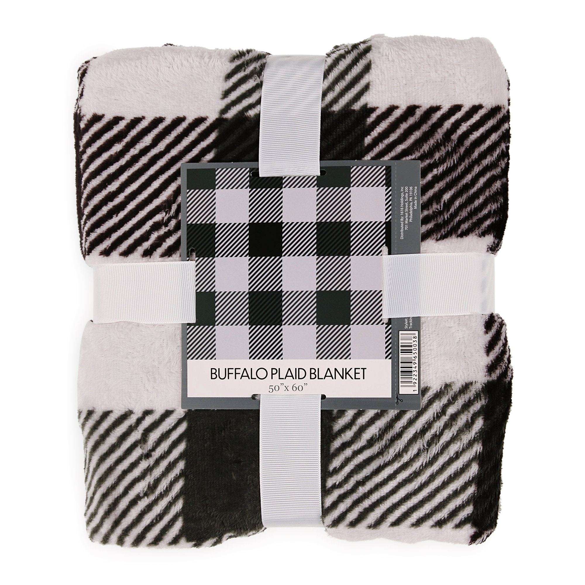 Plaid Fleece Throw Blanket 50in x 60in