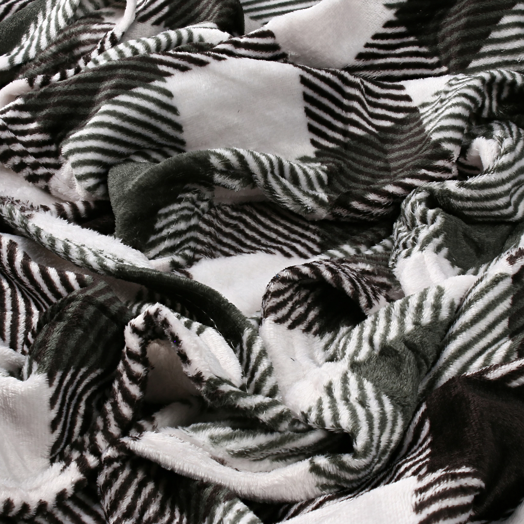 Plaid Fleece Throw Blanket 50in x 60in