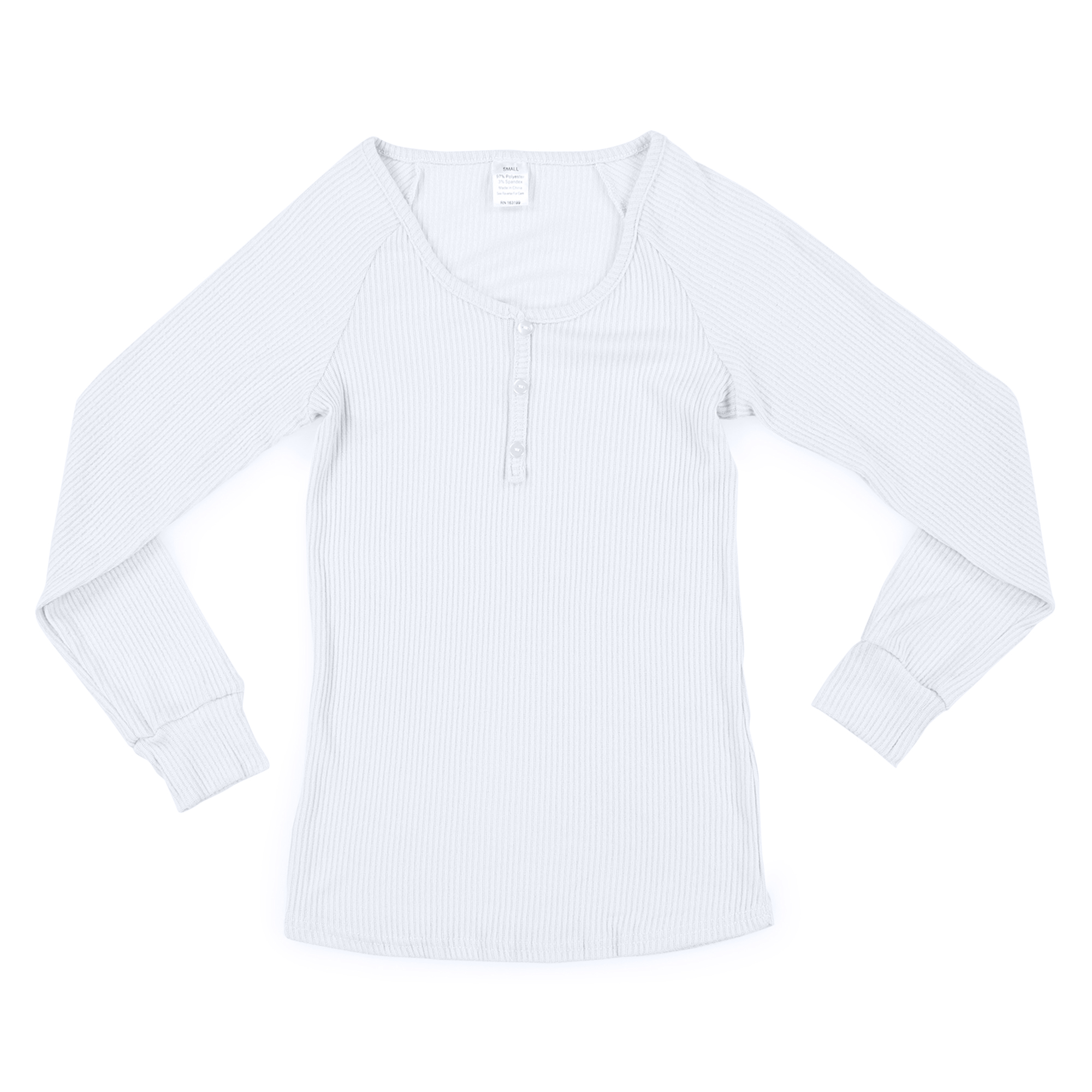 Juniors Rib Knit Henley Lounge Top