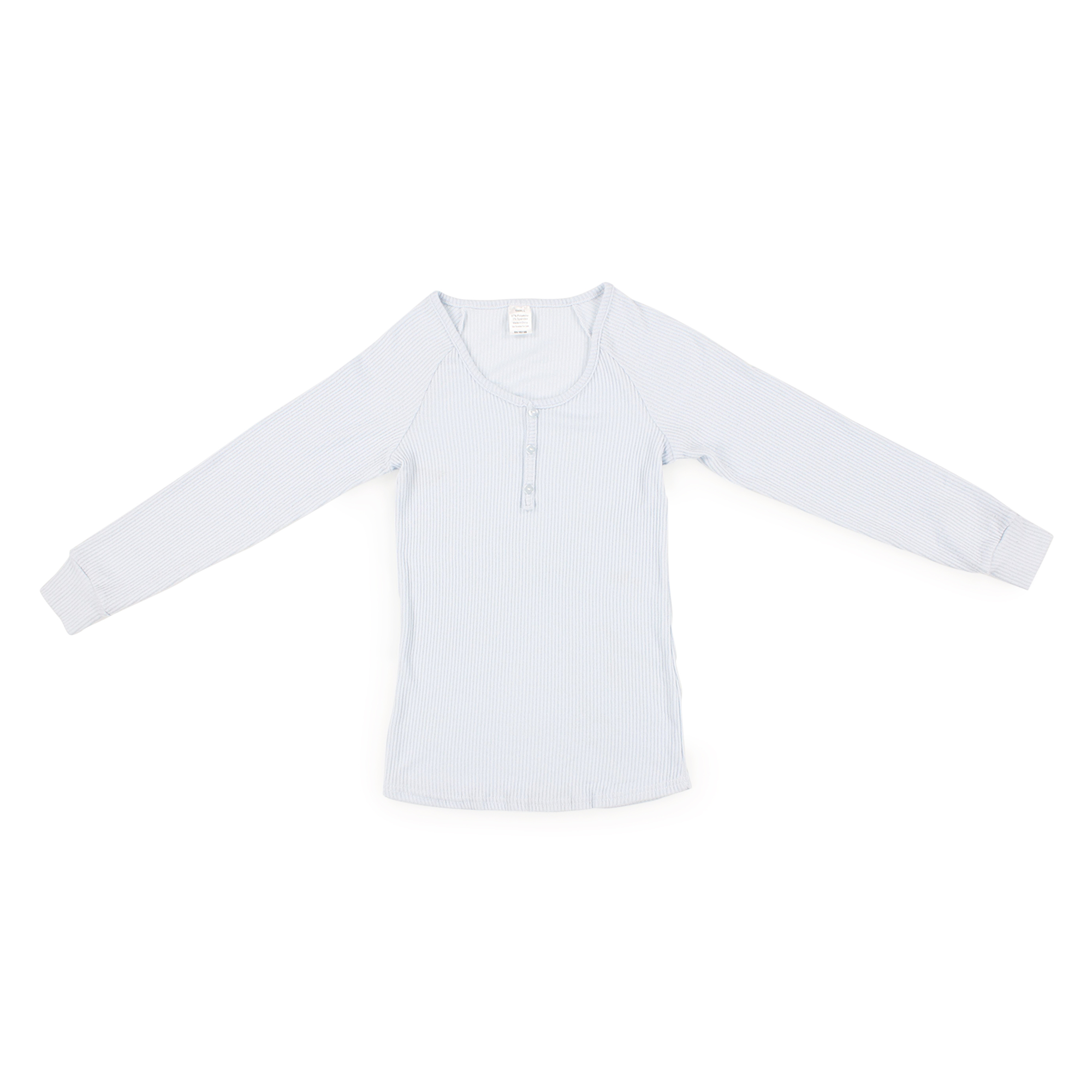 Juniors Rib Knit Henley Lounge Top