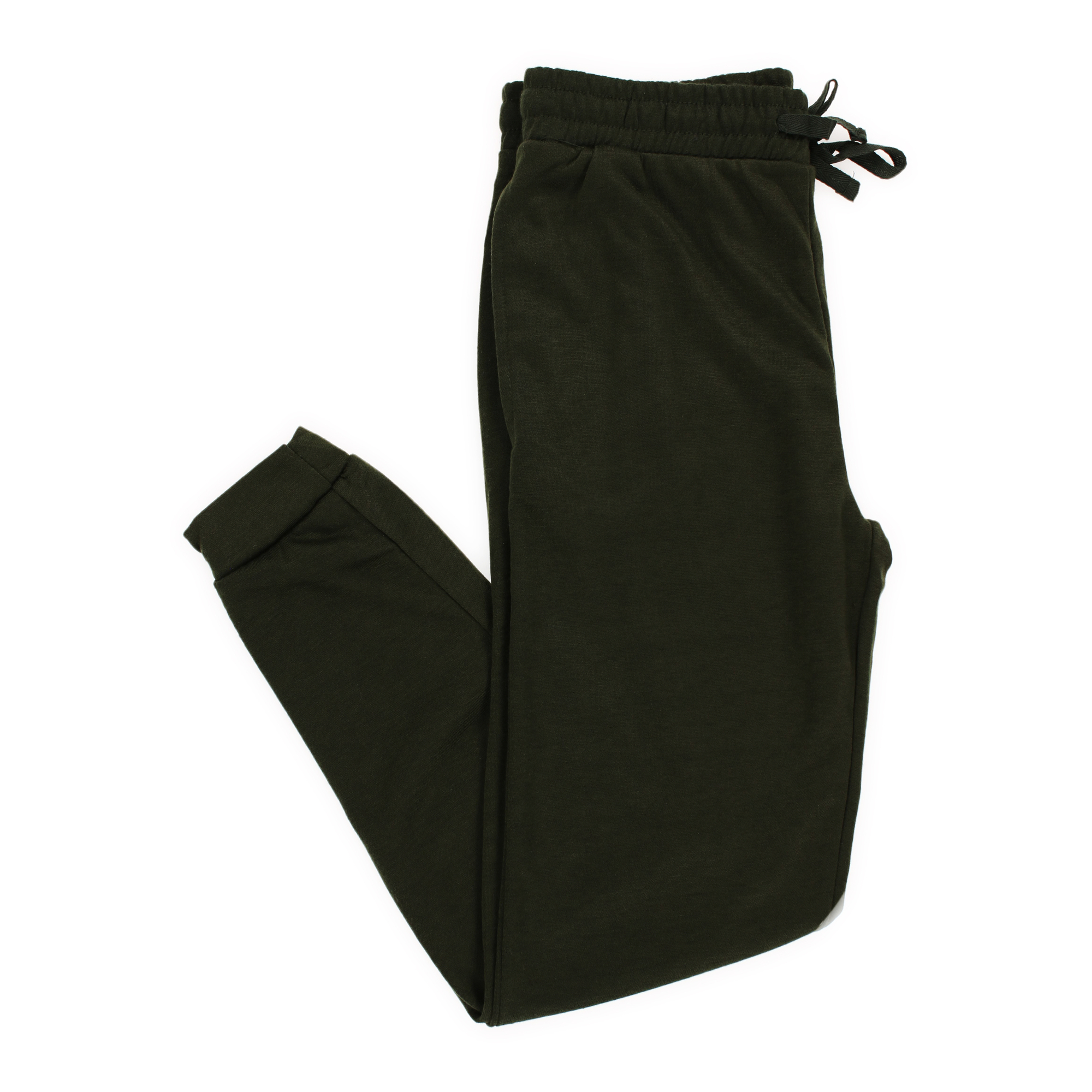 Young Men's French Terry Joggers - Olive Green