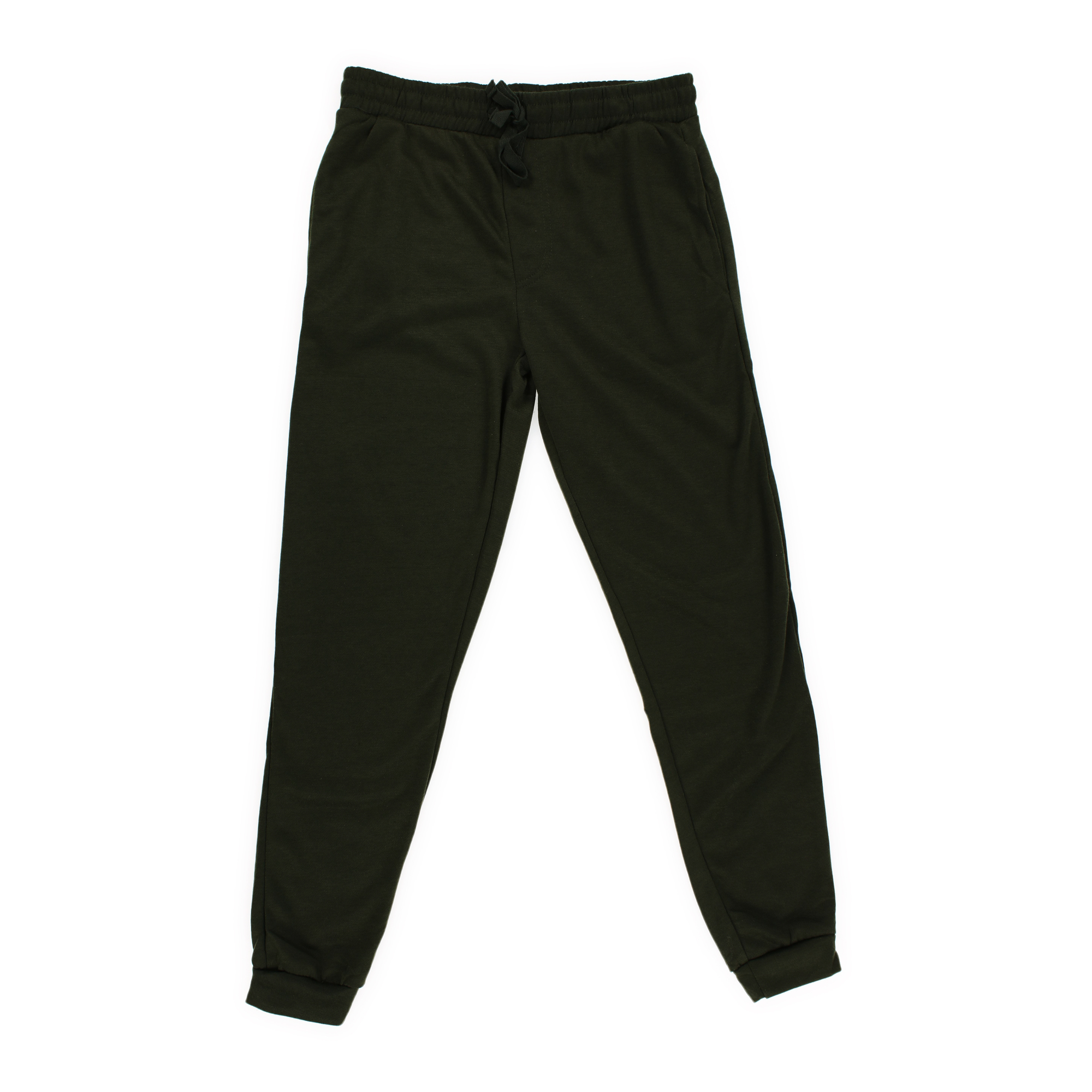 Young Men's French Terry Joggers - Olive Green