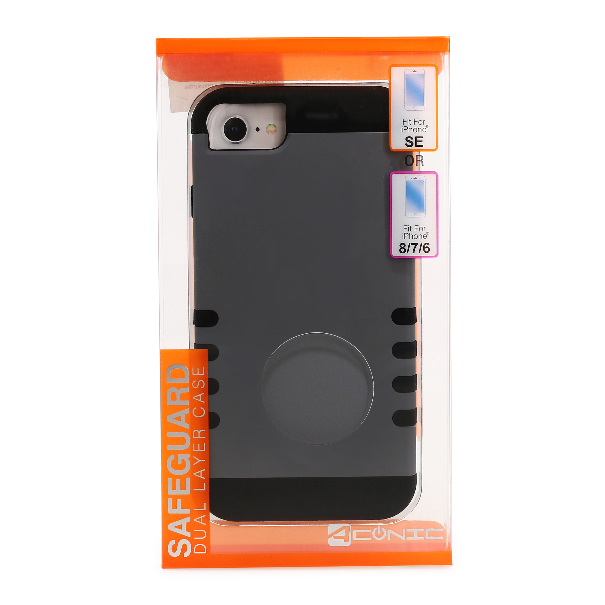 iPhone Se®/8®/7®/6® Safeguard Dual Layer Phone Case - Gray