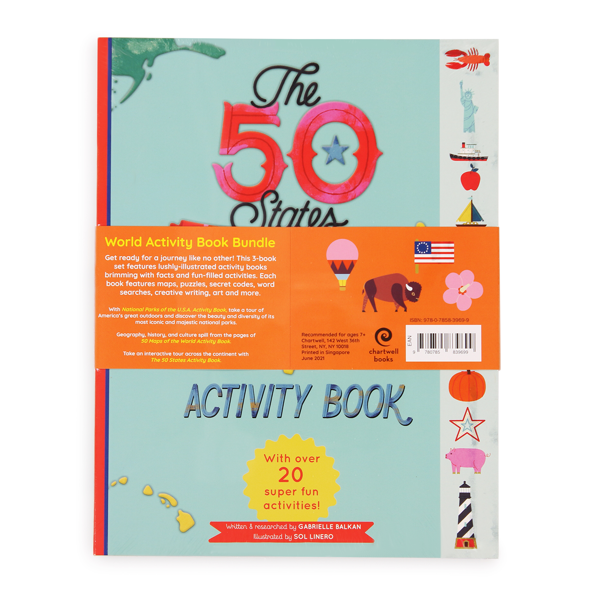 Kid's World Activity Book Bundle: National Parks, Maps Of The World, The 50 States