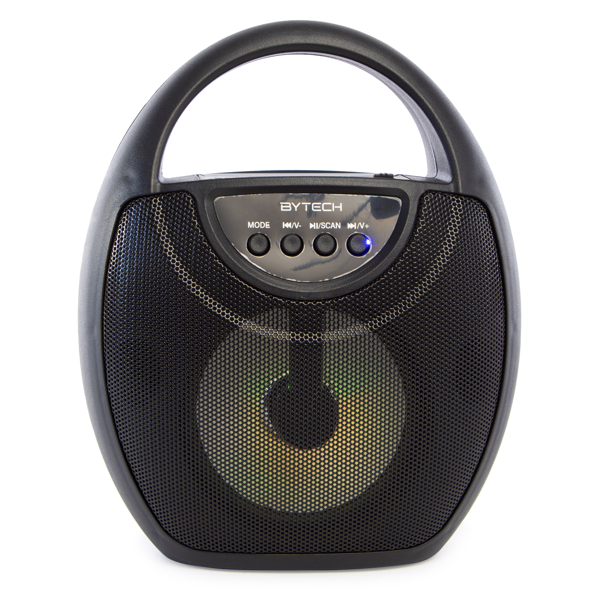 Top Handle On-The-Go Portable Speaker w/ Bluetooth®, Fm Radio, Mic, LED Lights