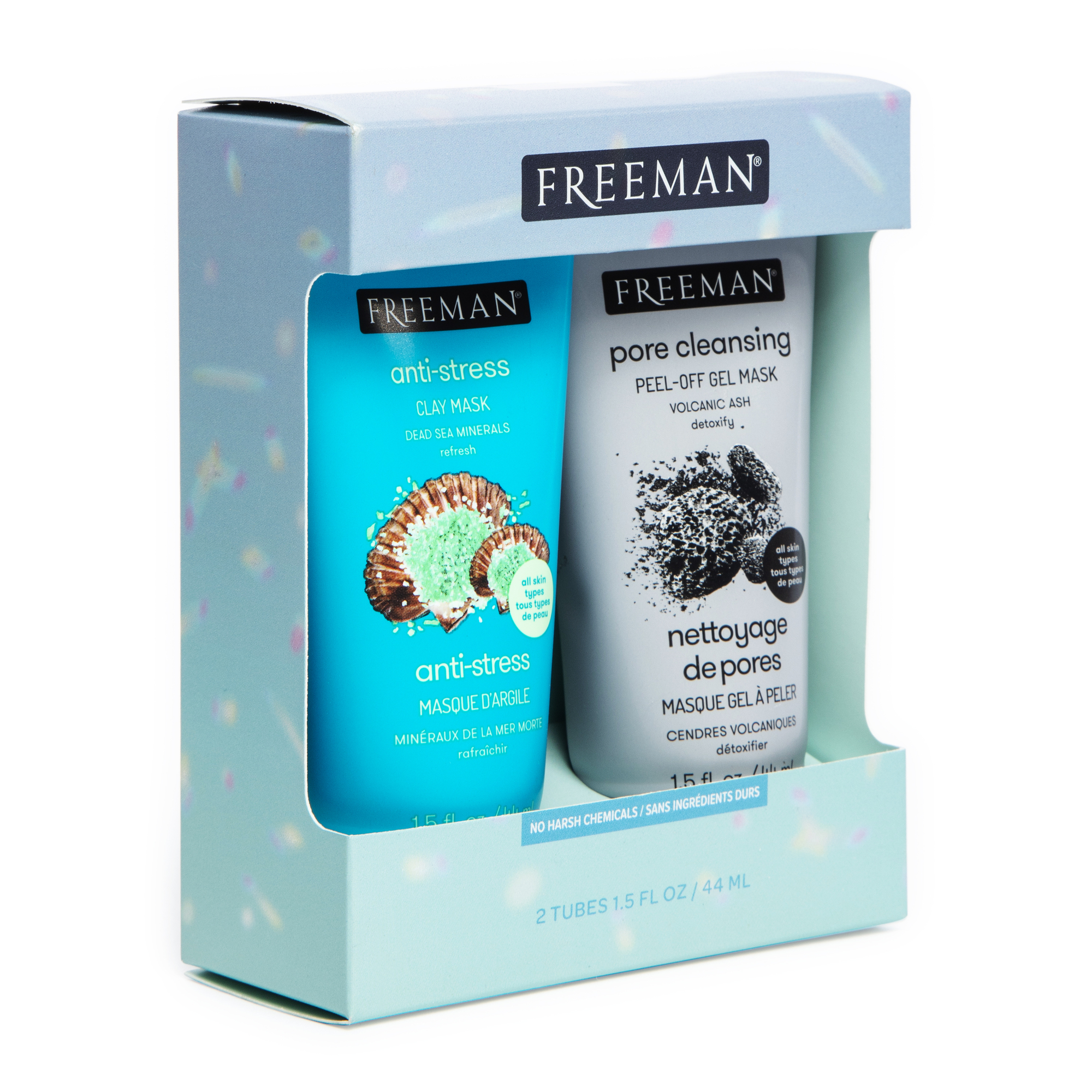 Freeman® Face Mask Duo - Anti-Stress/Pore Cleansing