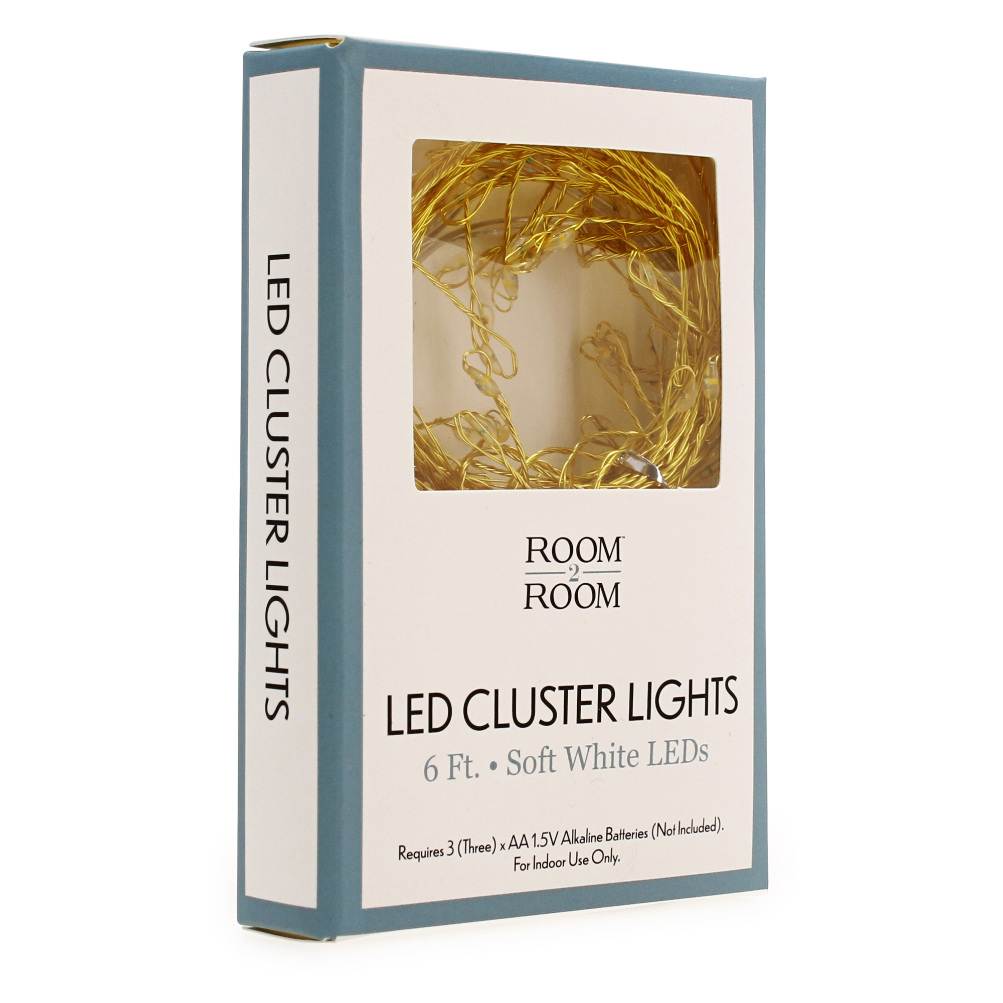 6ft LED Cluster String Lights, Battery Operated