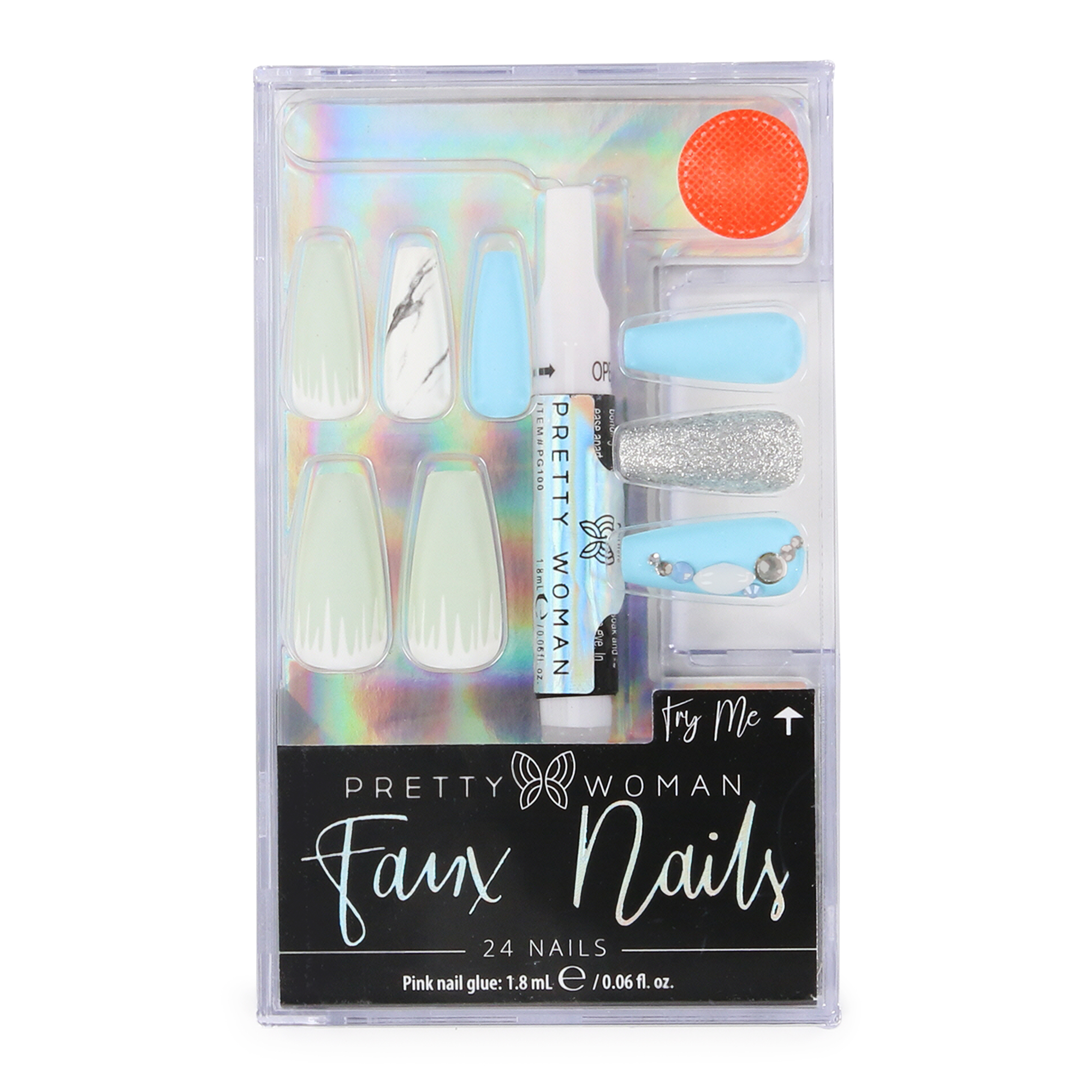 Pretty Woman Faux Nails Set - Winter Ice