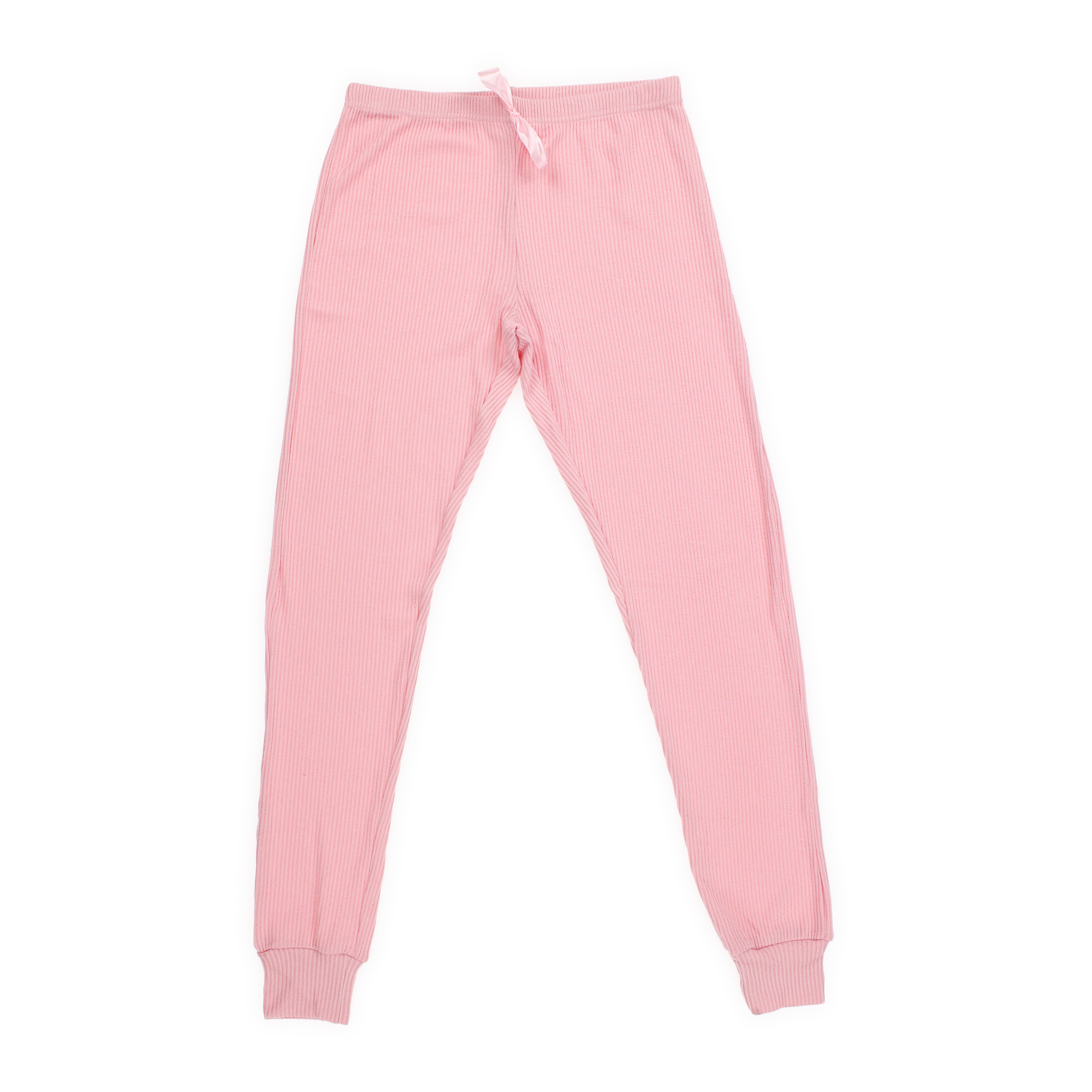 Juniors Rib Knit Lounge Joggers - Pink