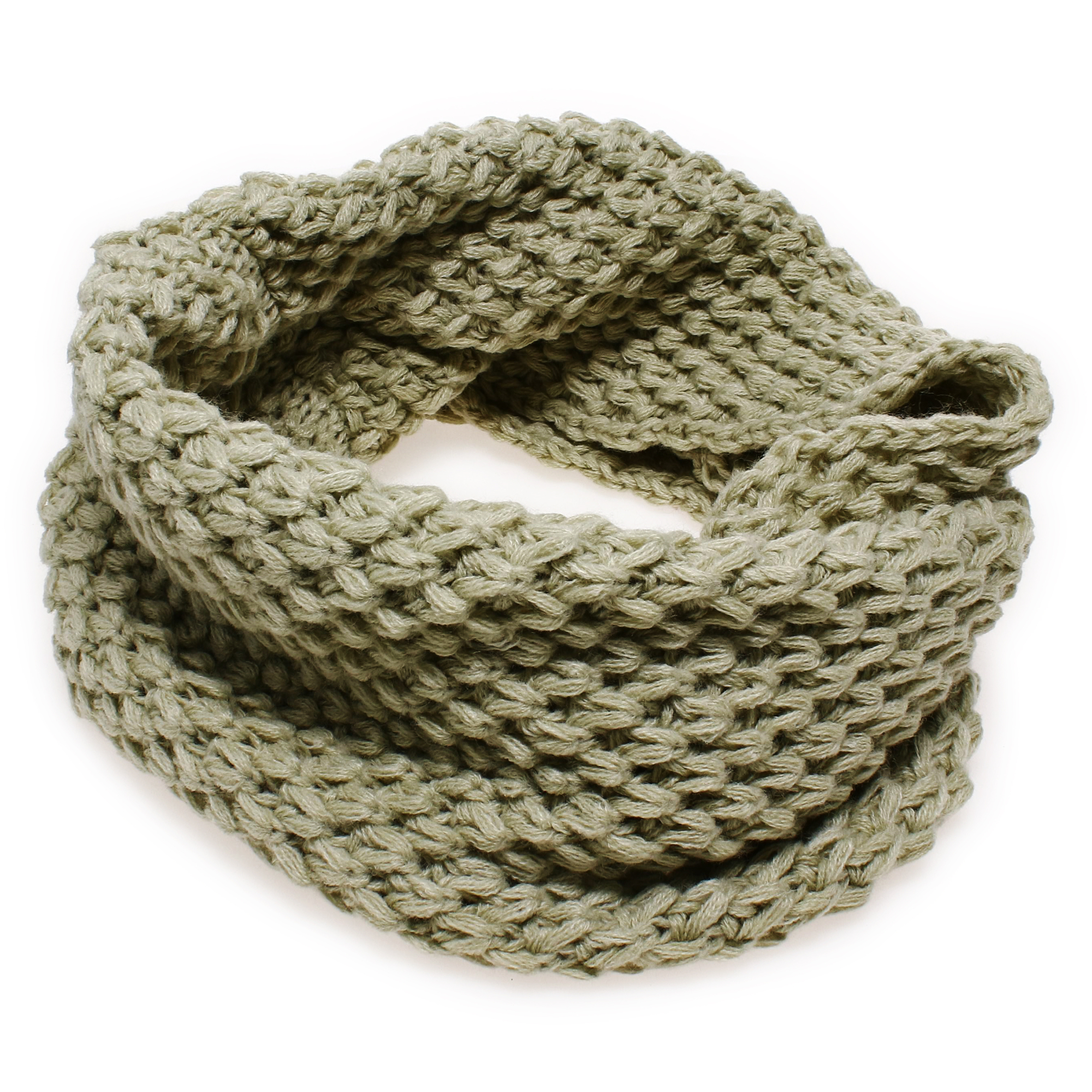 Crochet Knit Snood Scarf