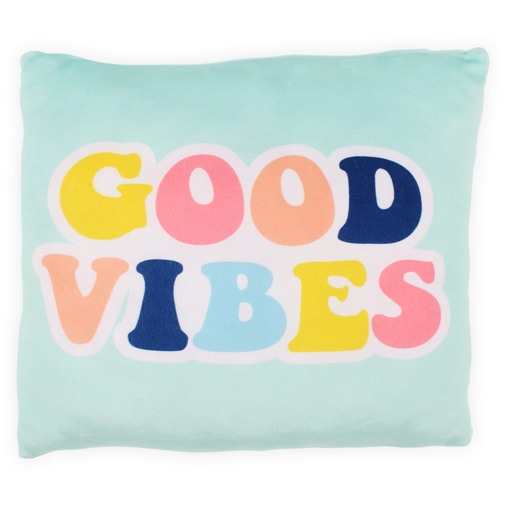 Rainbow Squishy Pillow With Quote 14in