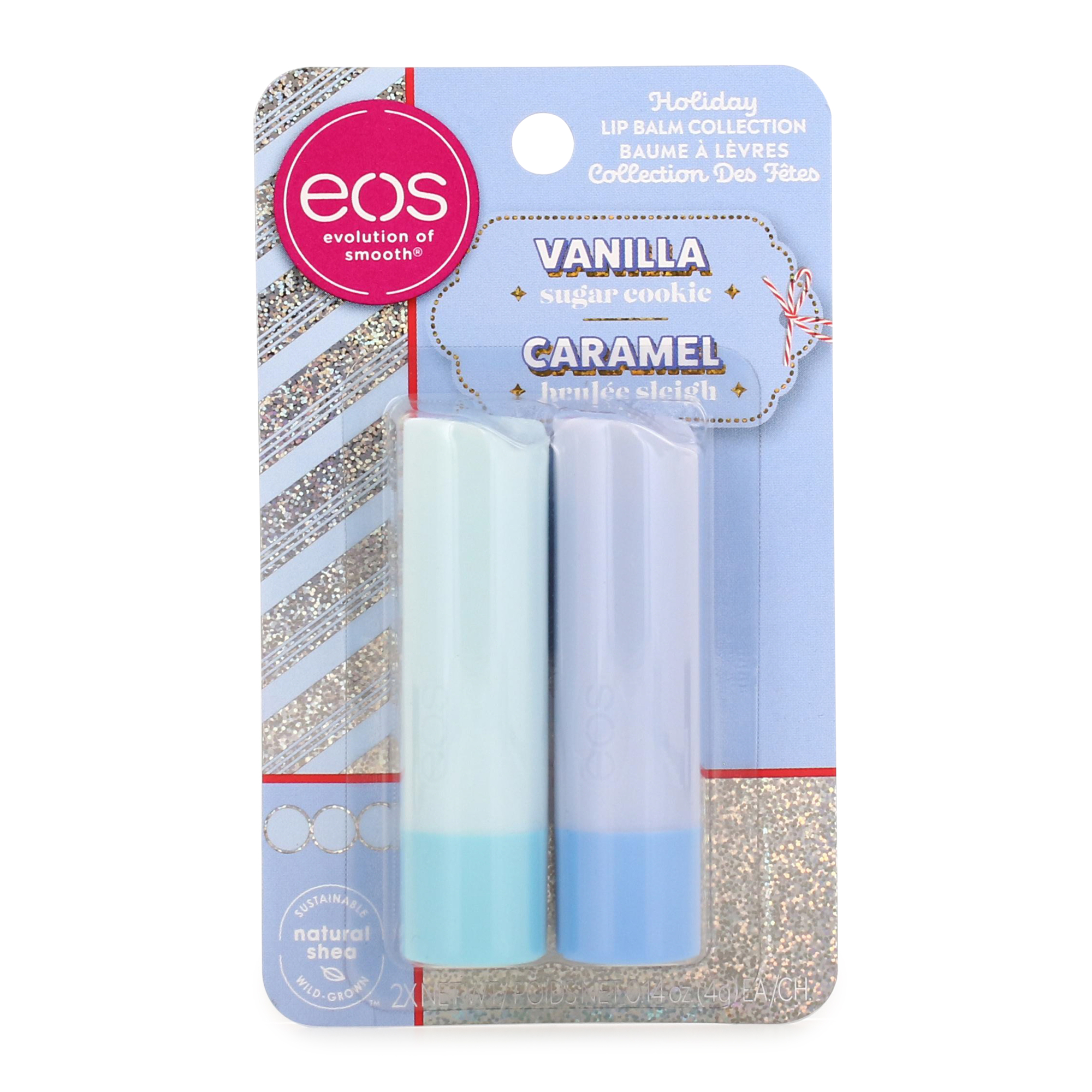 Holiday Collection Eos® Lip Balm Duo - Vanilla Sugar Cookie & Caramel