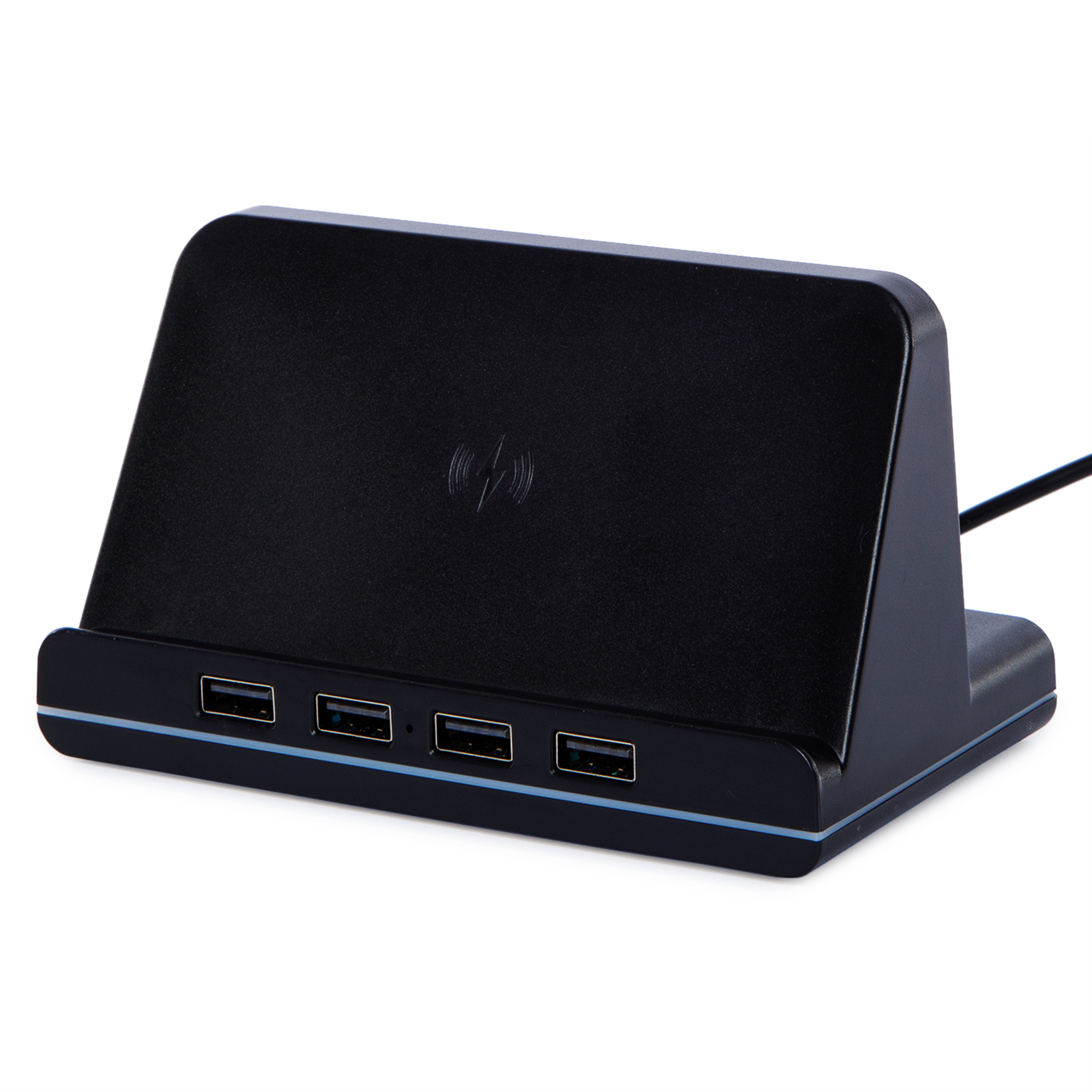 LED Charging Station With Wireless Charger & 4 x USB