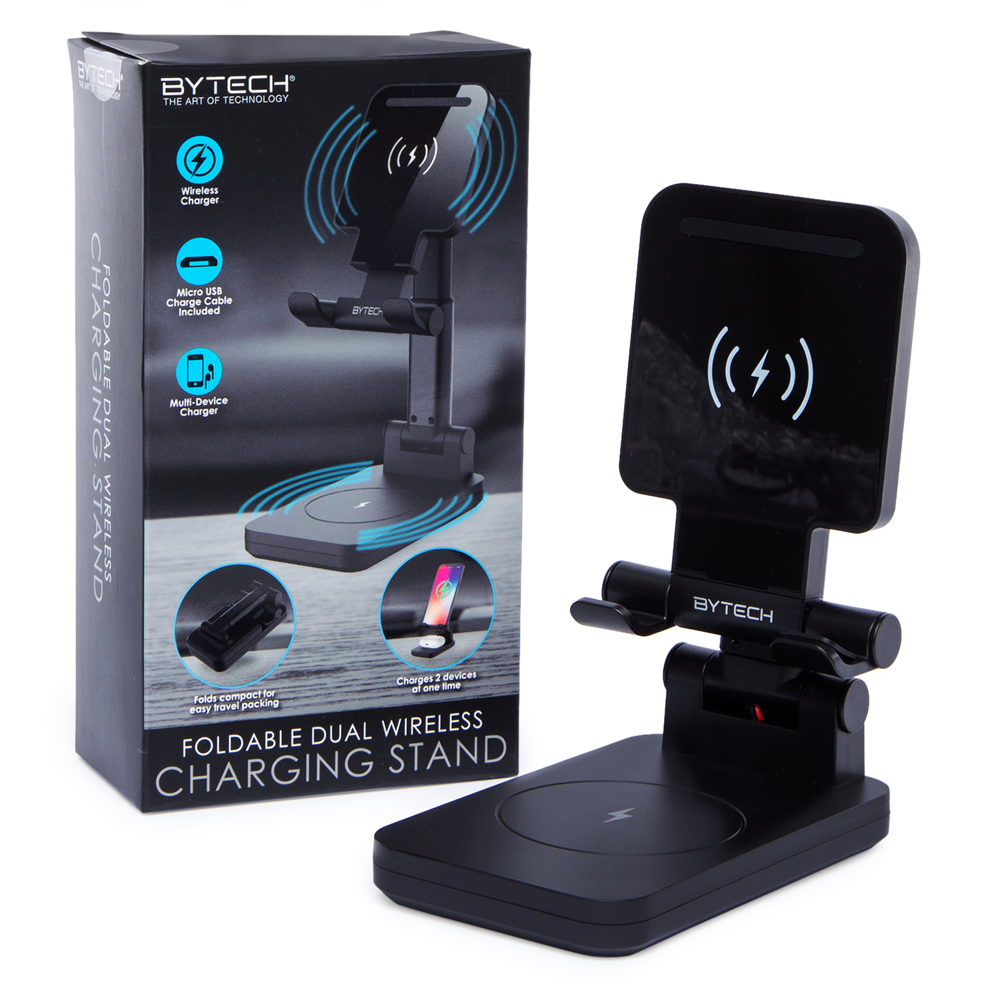 Foldable Dual Wireless Charger With Apple Watch® Stand