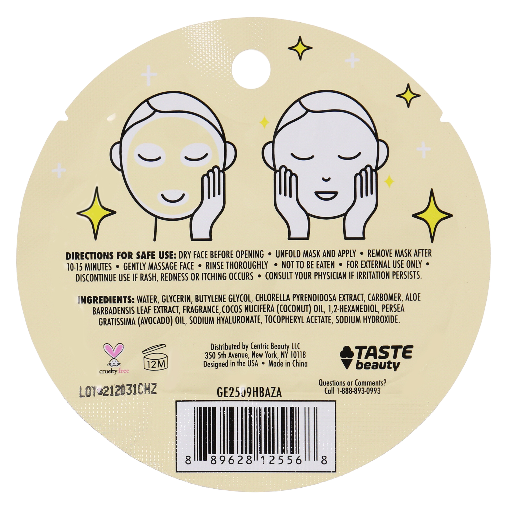 Juicy Scented Sheet Face Mask, Single Use