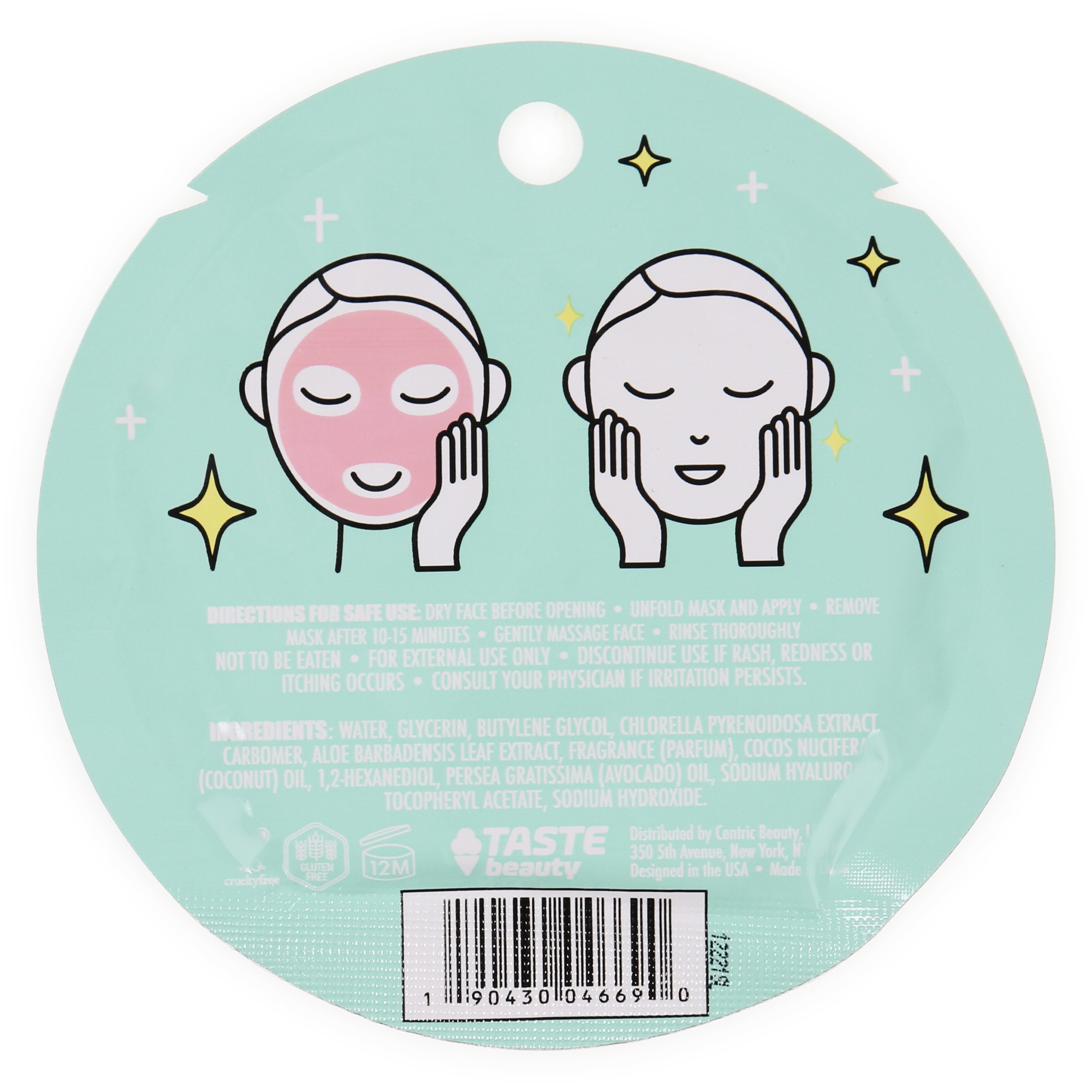 Holiday Scented Sheet Face Mask, Single Use