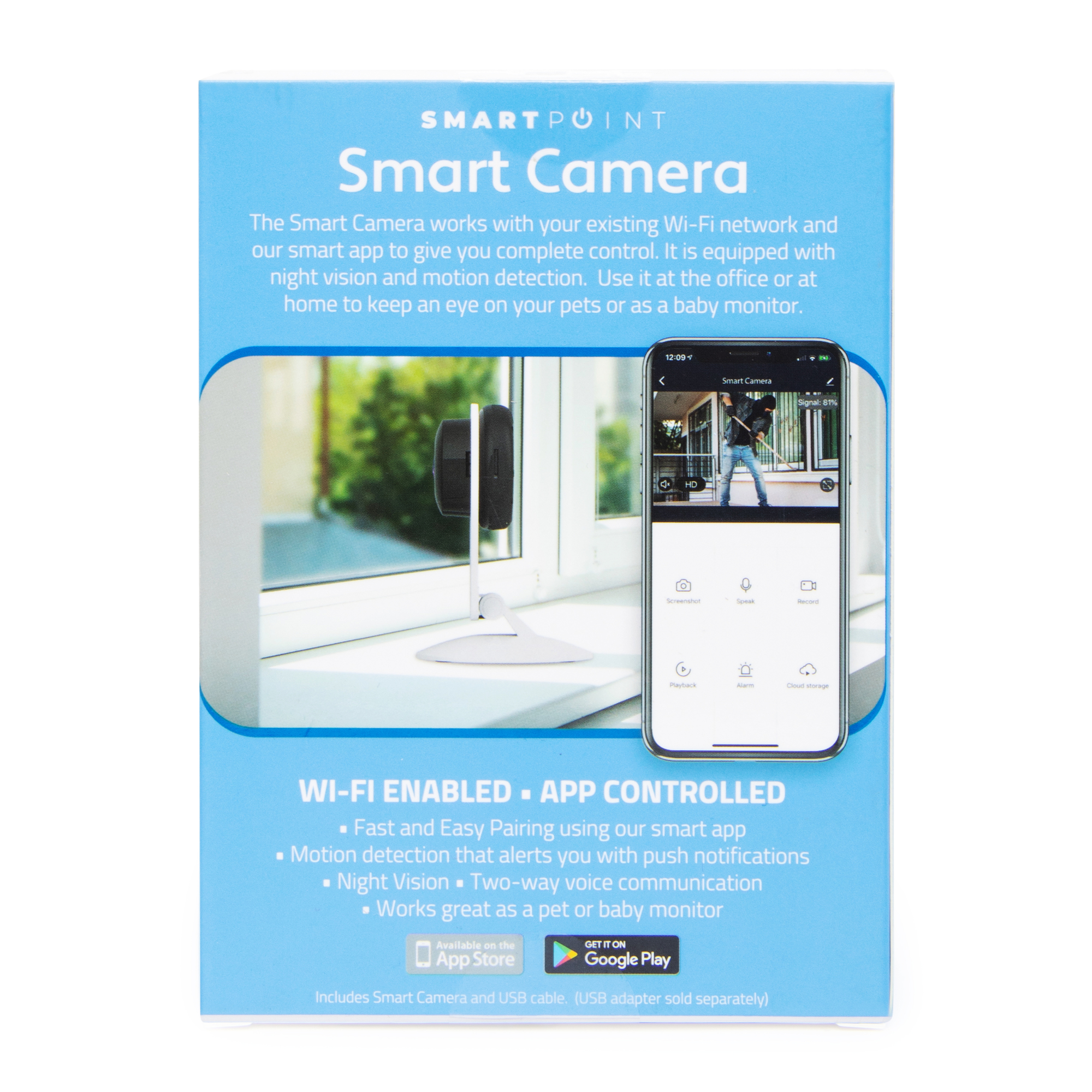 Smart Point™ Smart Camera, Wifi & App Enabled