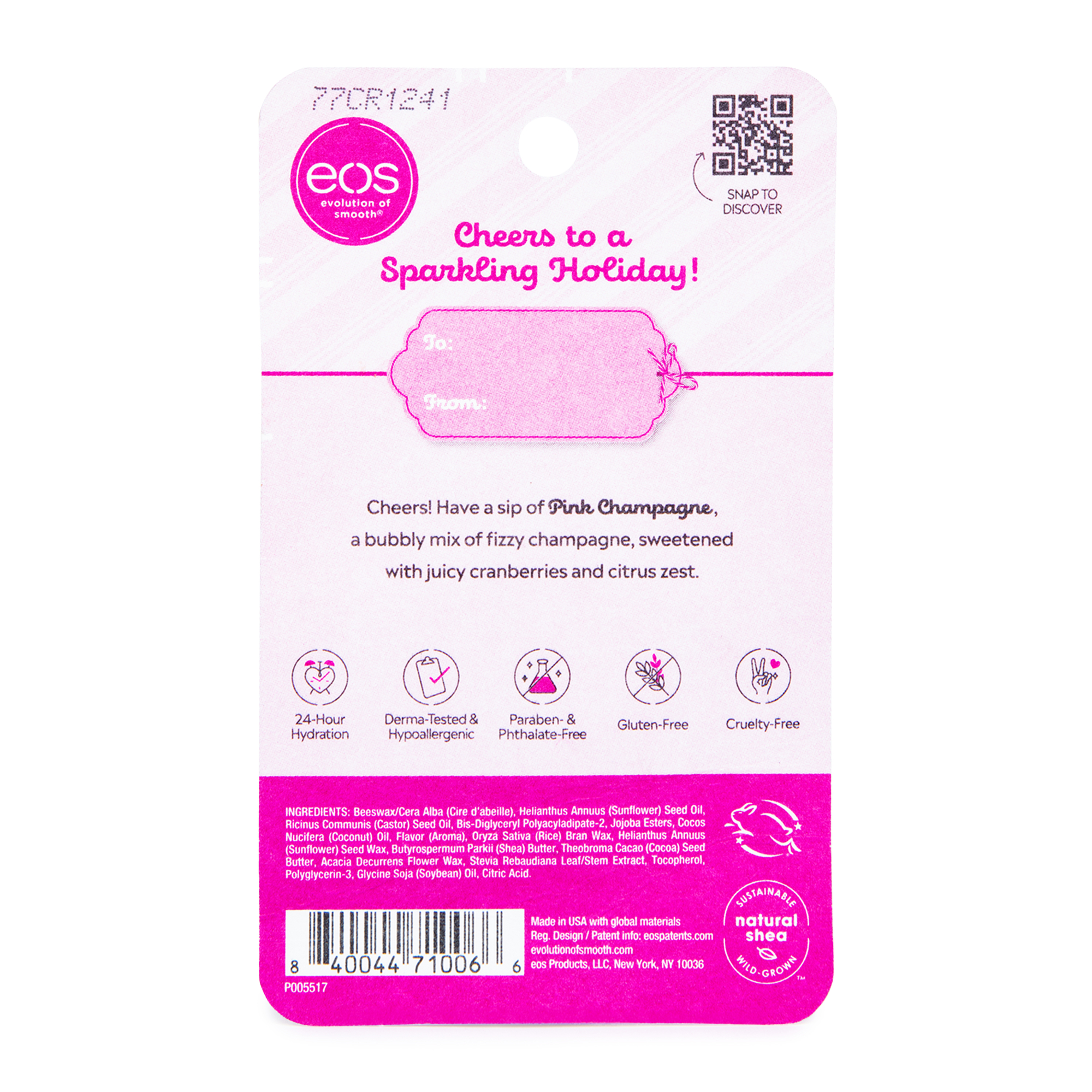 Eos® Pink Champagne Lip Balm Sphere 0.25oz