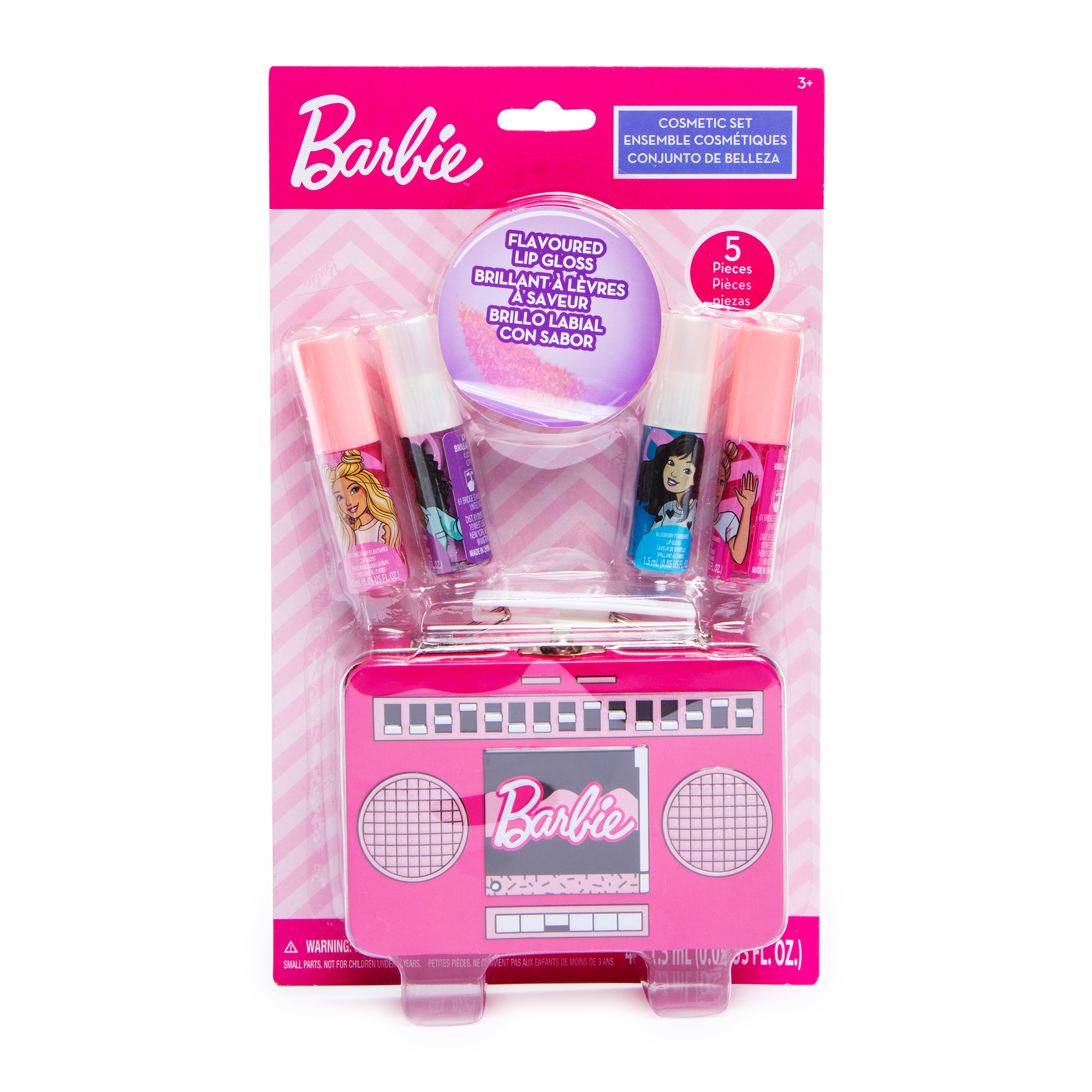 Barbie® Lip Gloss 4-Pack With Tin