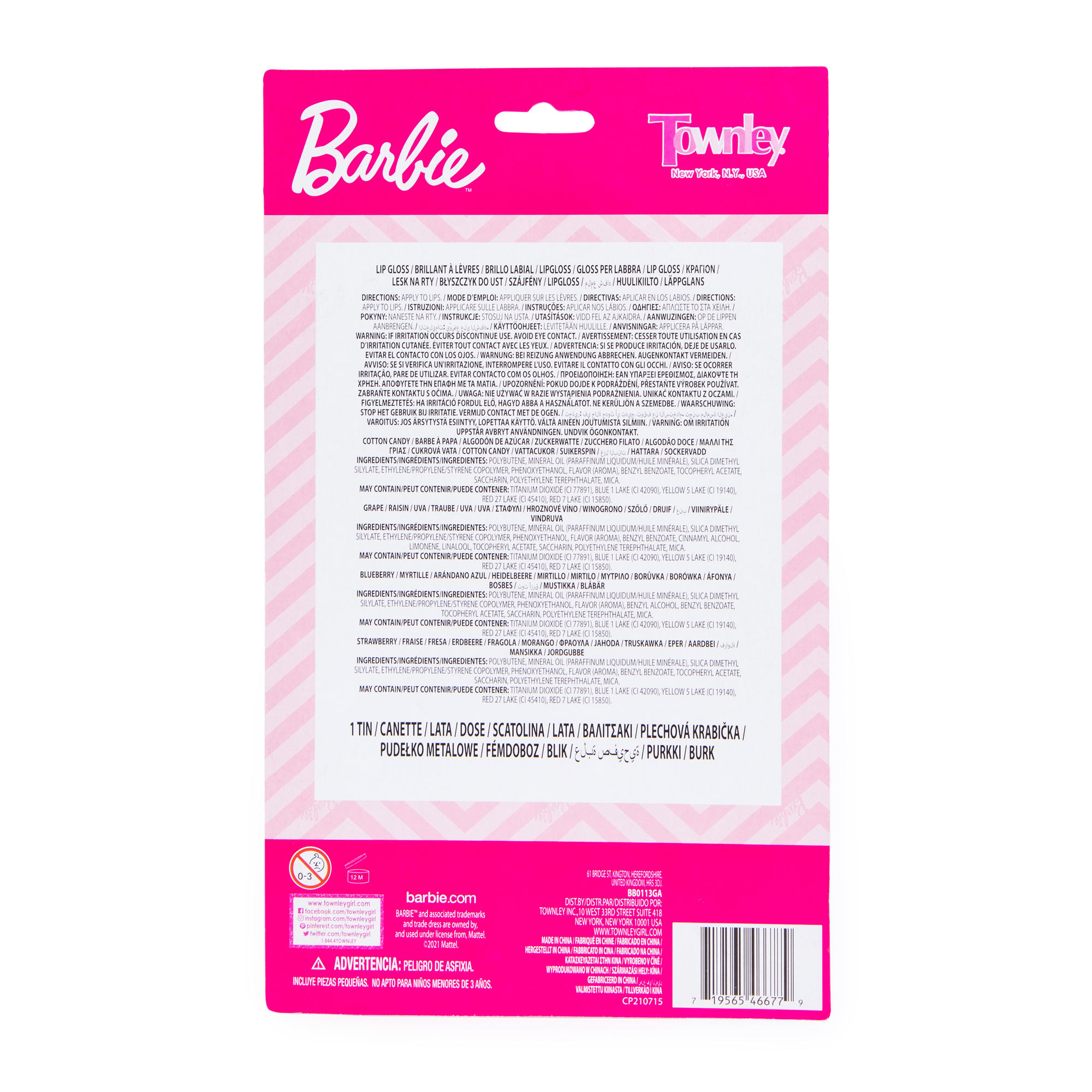 Barbie® Lip Gloss 4-Pack With Tin