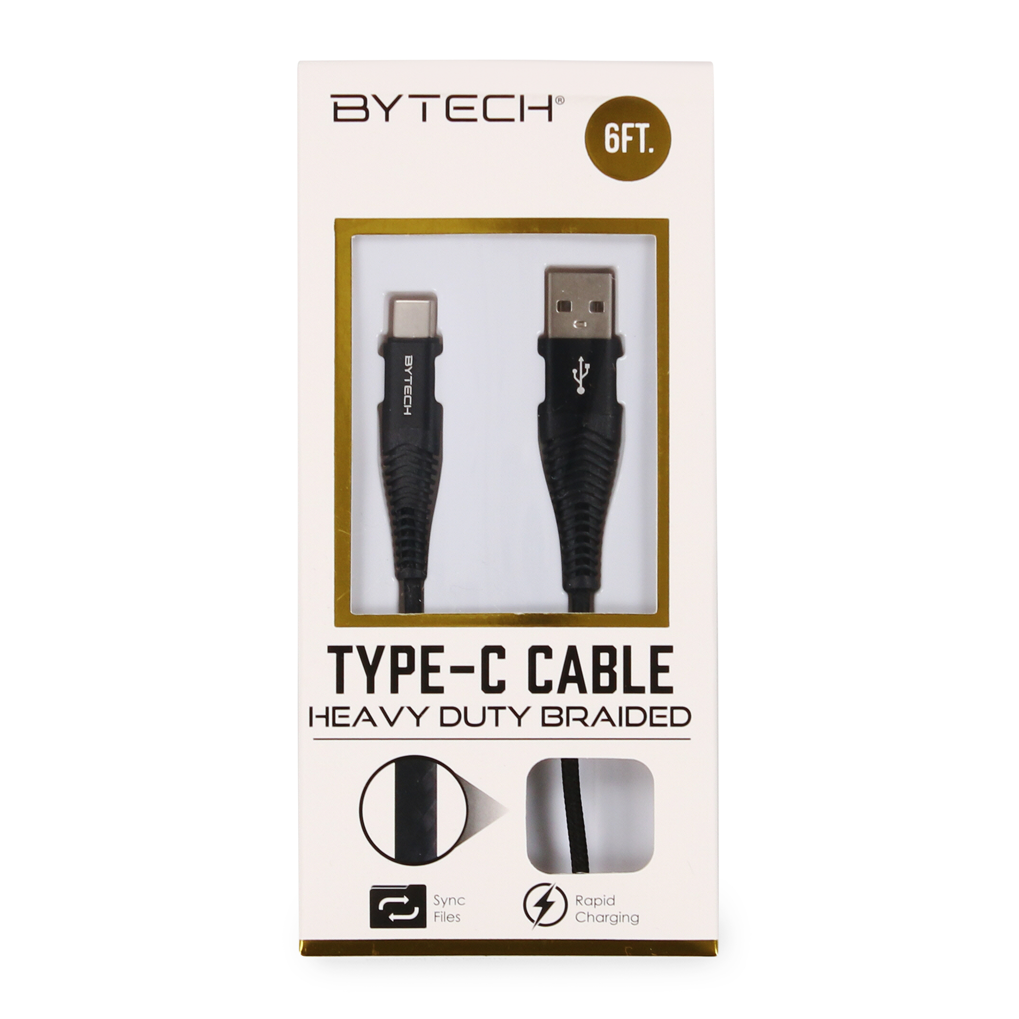 6ft USB-C Heavy Duty Braided Cable