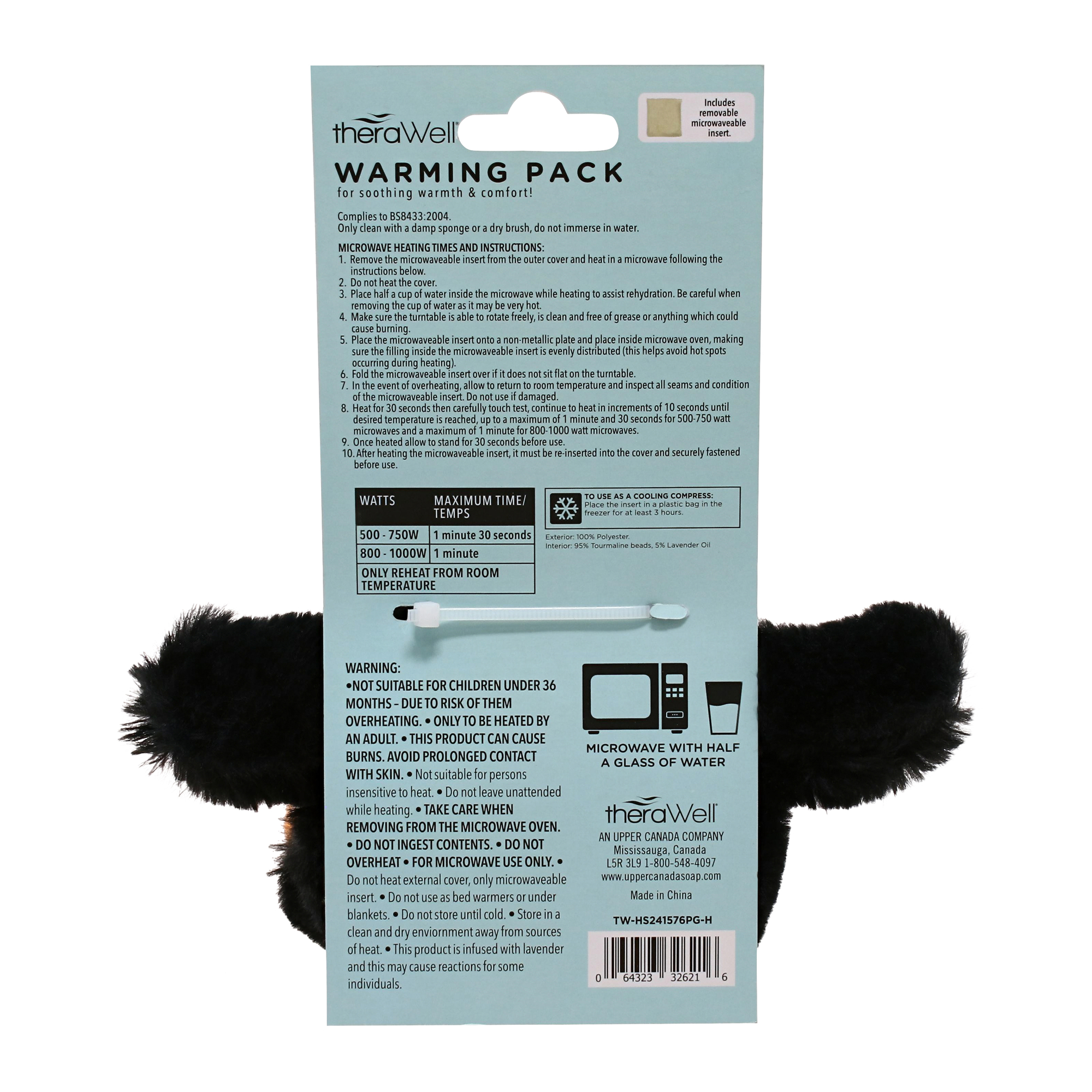 Therawell™ Microwaveable Plush Stuffed Animal With Warming Pack