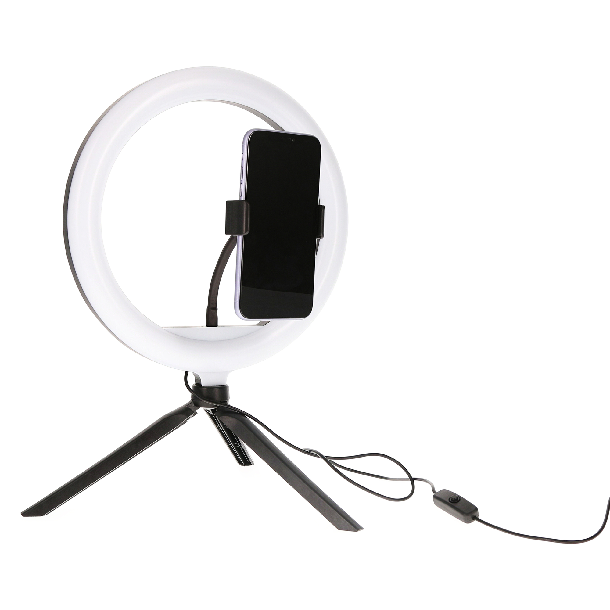 10-inch LED Color-Change Ring Light With Phone Mount & Remote
