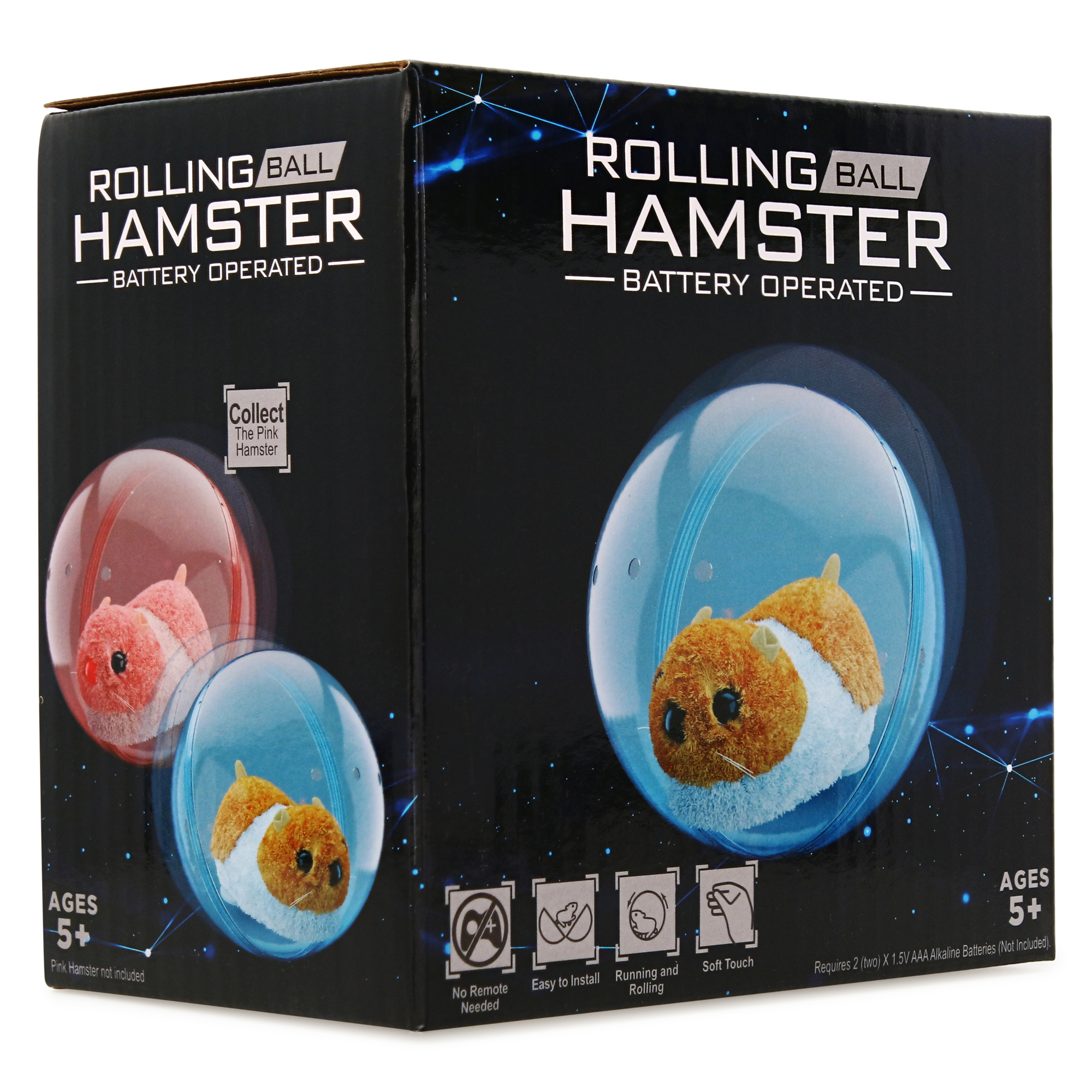 Rolling Hamster Ball Plush Toy, Battery Operated