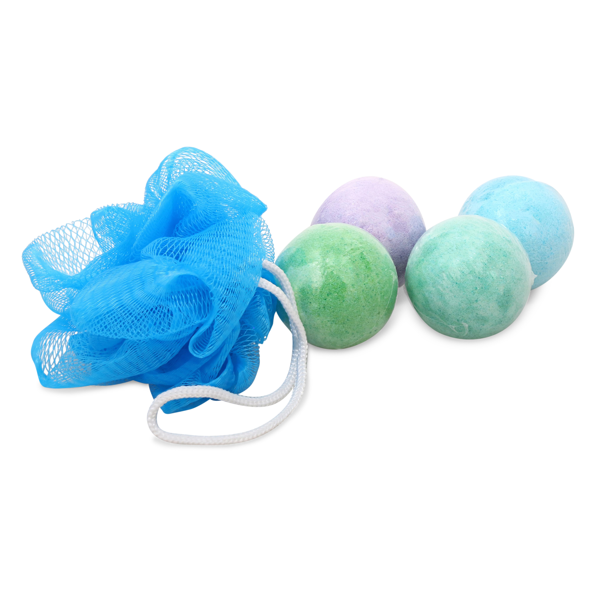 Crayola® Bath Bombs & Pouf 5-Piece Set, Blues
