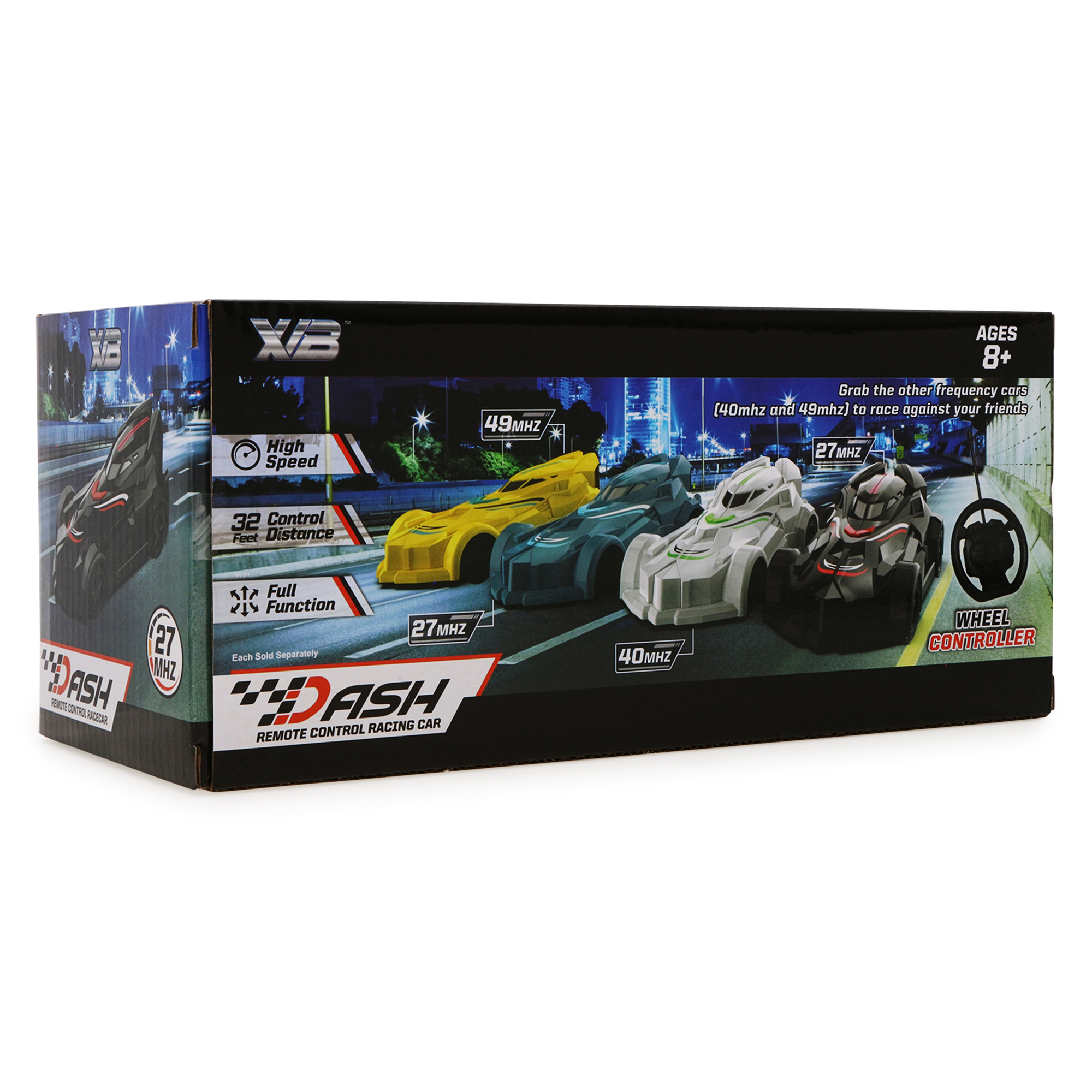 Dash Rc Racecar With Steering Wheel Remote Control, 1:24 Scale