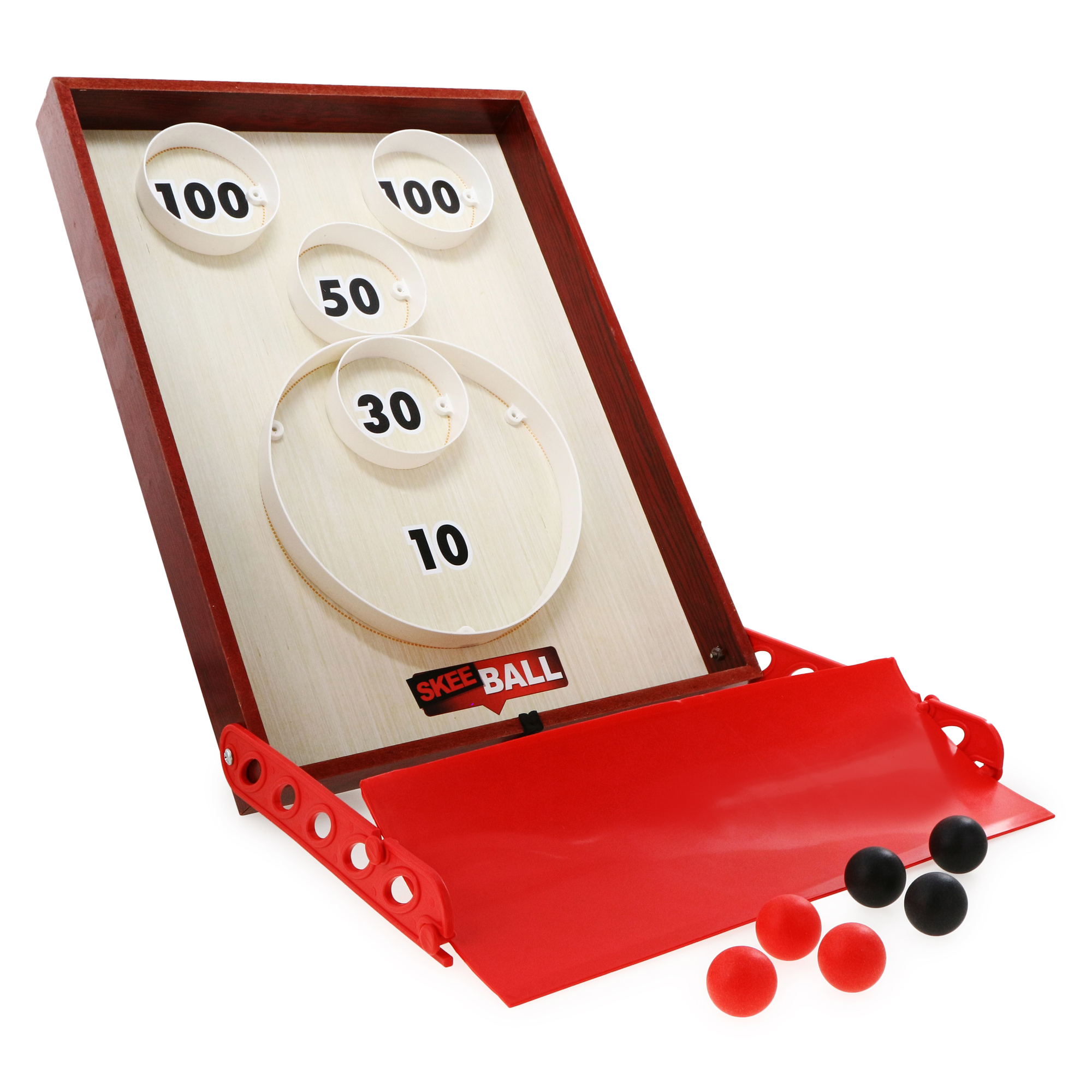 Wooden Tabletop Skee Ball Game Set