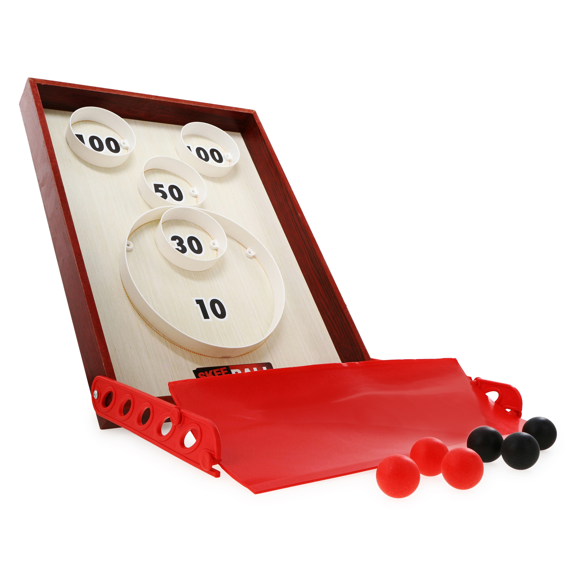 Wooden Tabletop Skee Ball Game Set