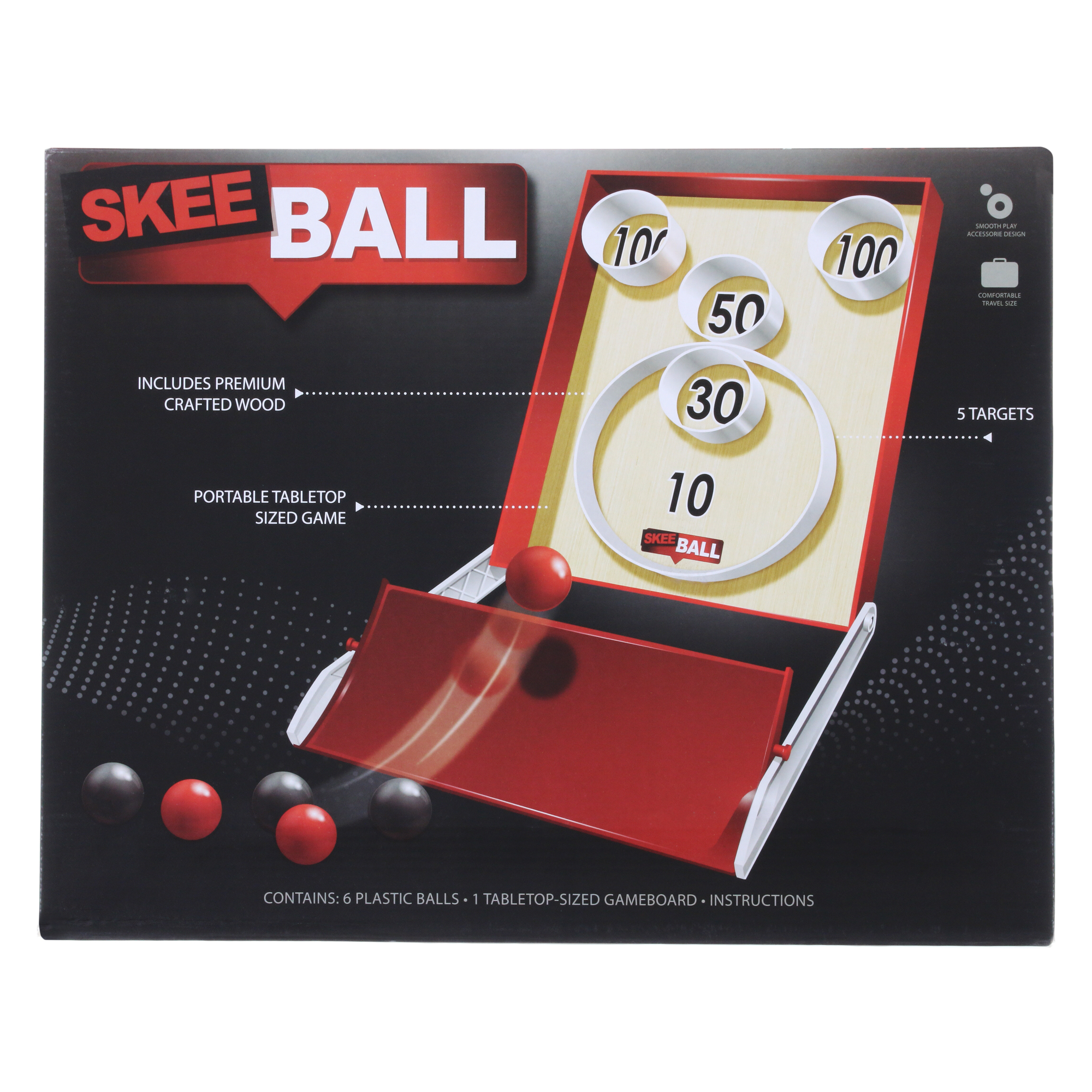 Wooden Tabletop Skee Ball Game Set