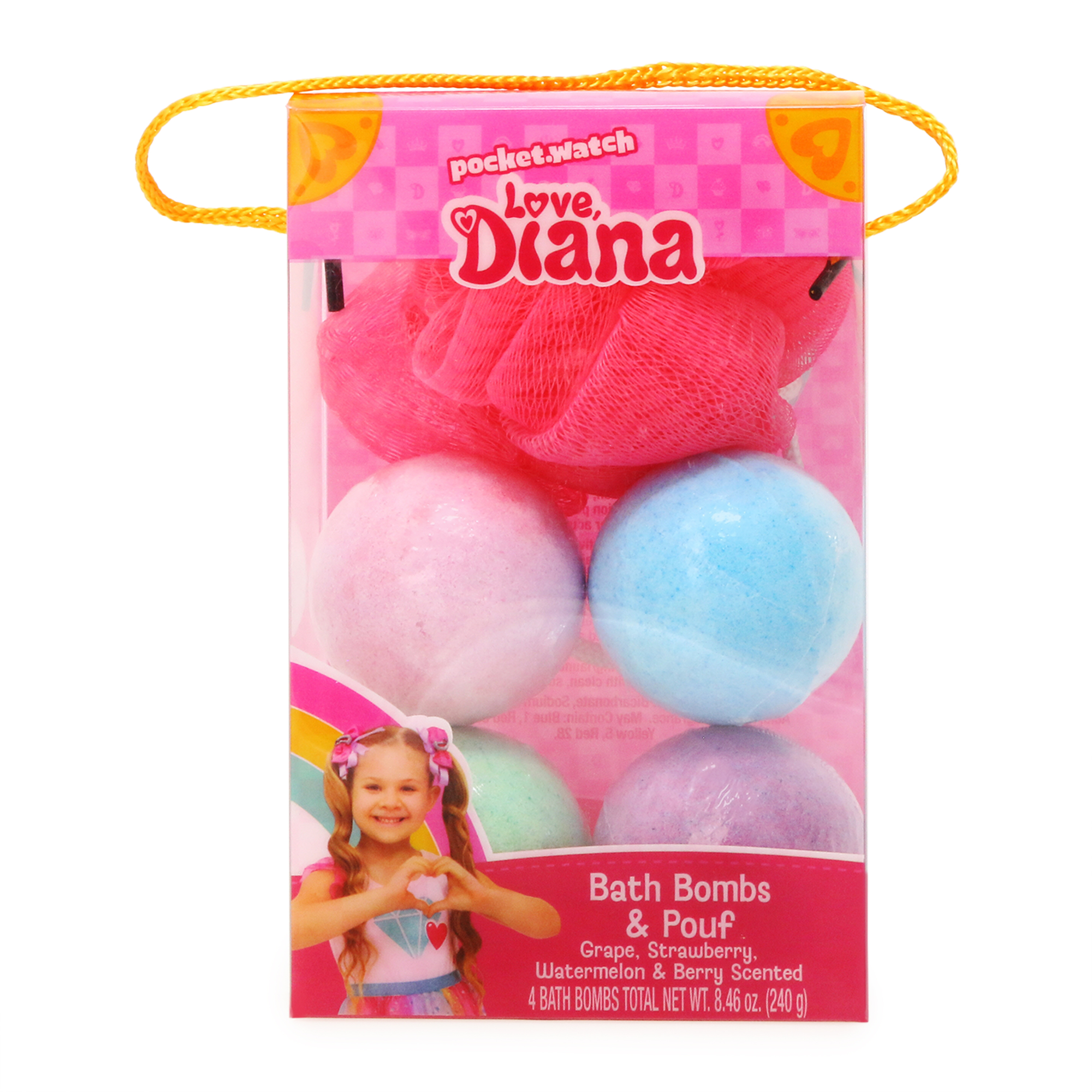 Love, Diana™ Bath Bombs & Pouf 5-Piece Set