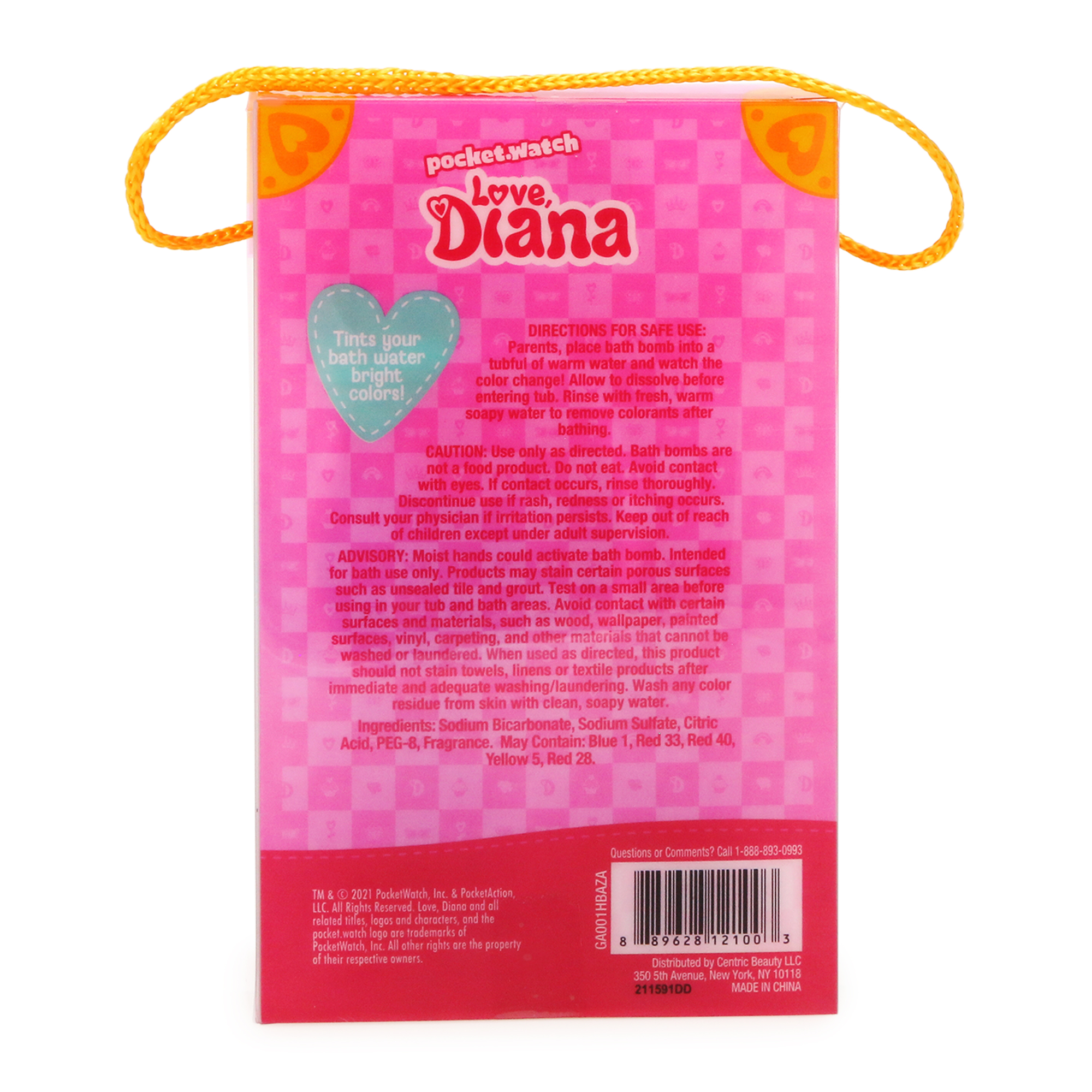 Love, Diana™ Bath Bombs & Pouf 5-Piece Set