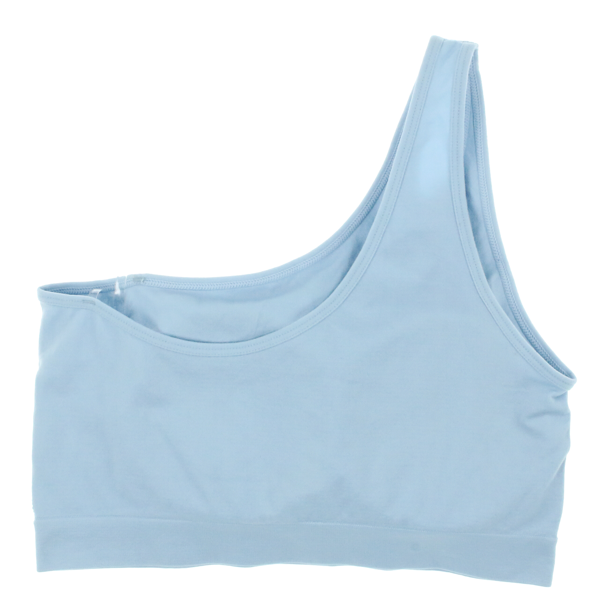 Blue Cutout One-Shoulder Sports Bra