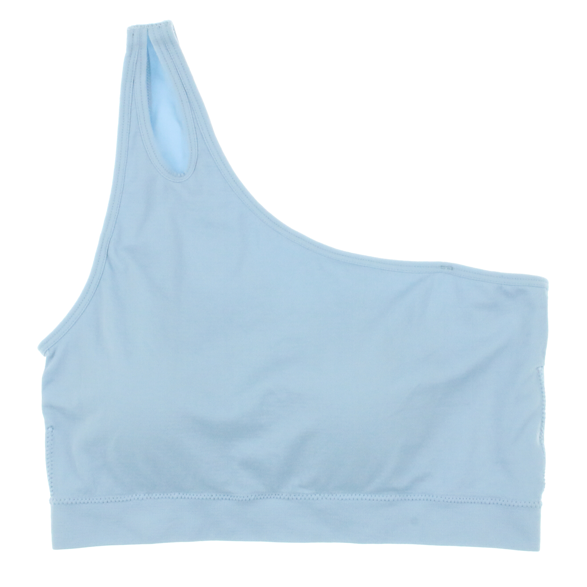 Blue Cutout One-Shoulder Sports Bra