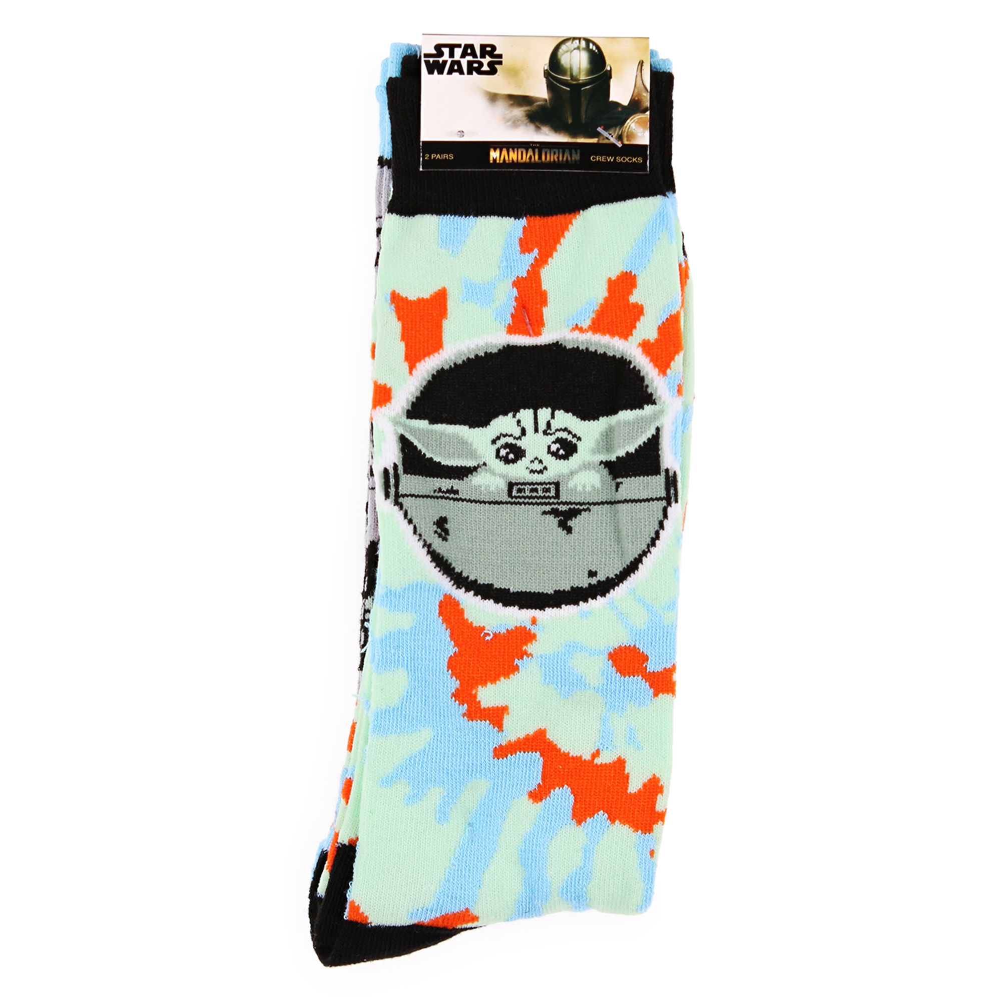 Young Men's Star Wars® The Mandalorian™ Grogu Tie Dye Crew Socks, 2 Pairs