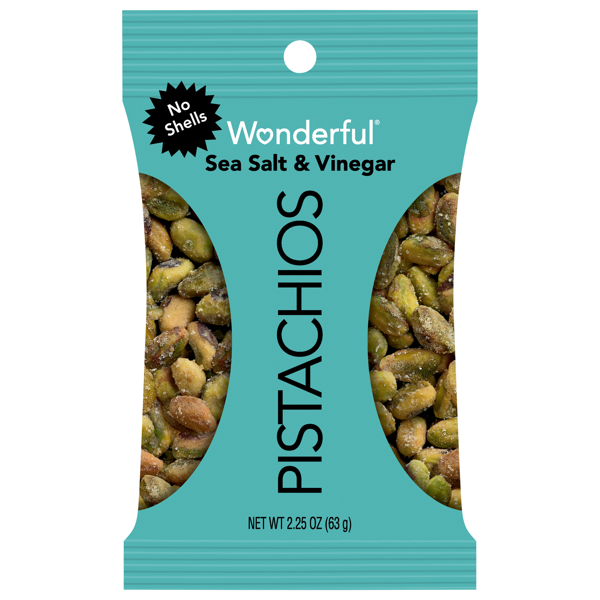 Wonderful® Sea Salt & Vinegar Pistachios No Shells 2.25oz